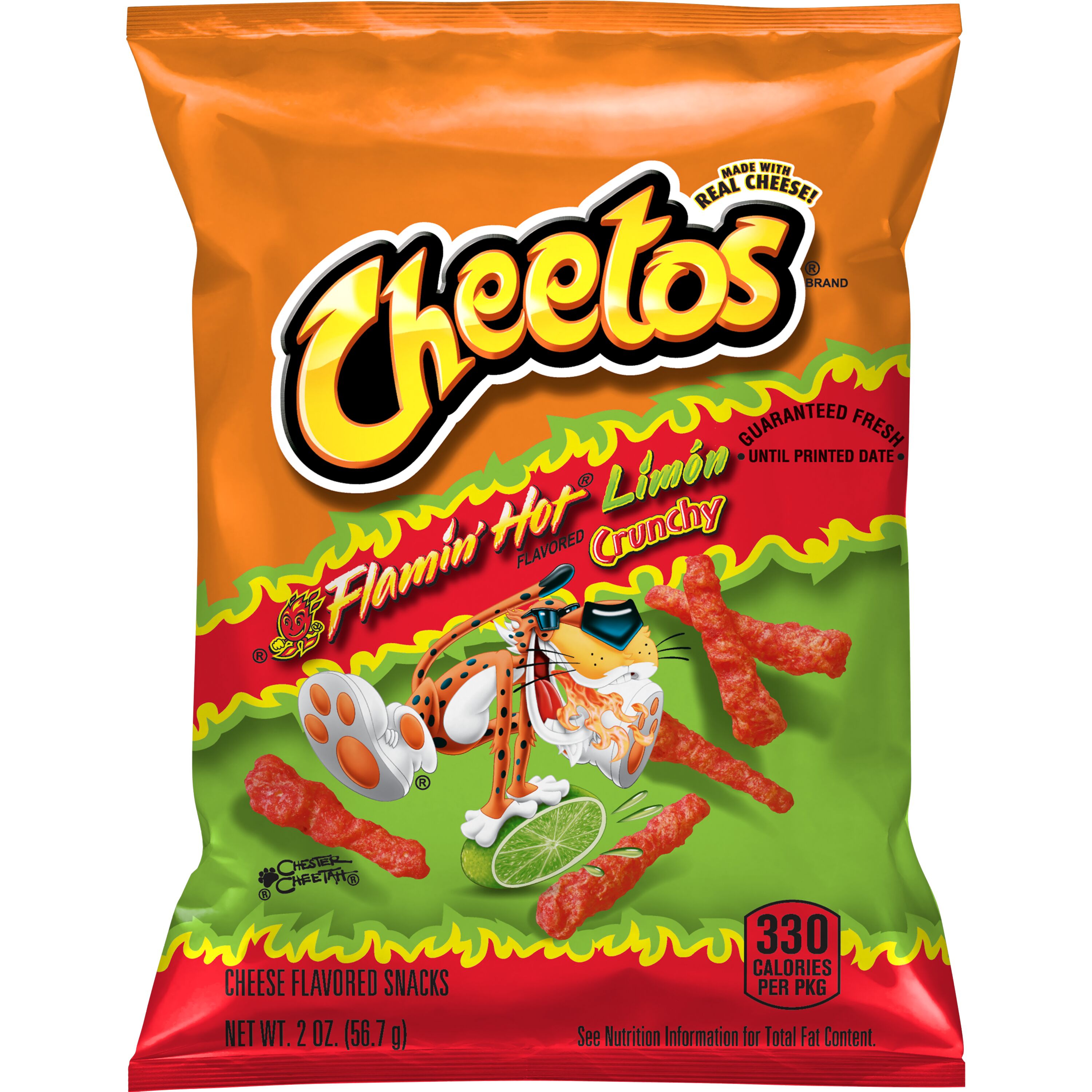 Frito Lay LSS Cheetos Crunchy Flamin Hot Limon 64ct 2oz