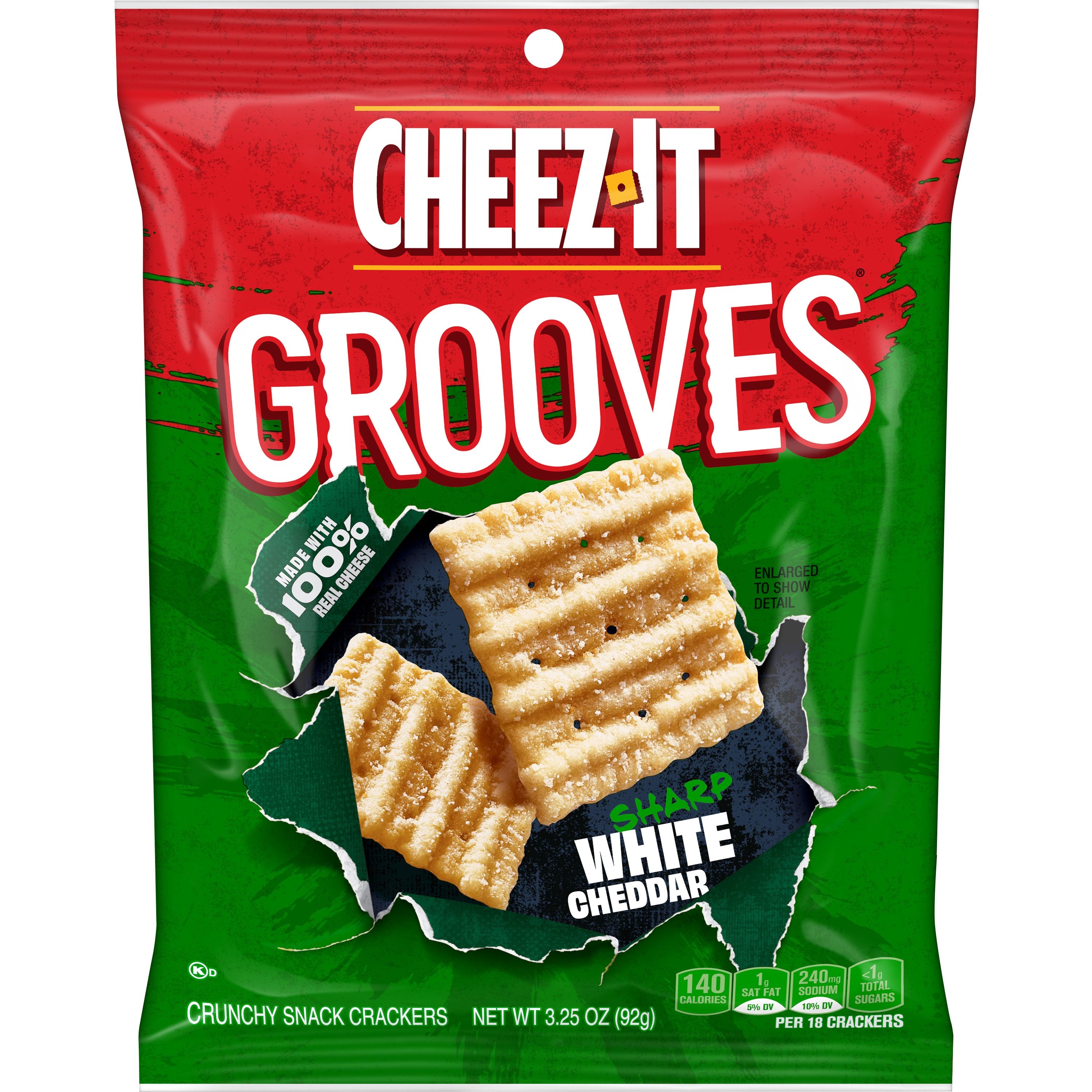 Kellogg's Crackers Cheez-it Grooves White Cheddar 6ct 3.25oz