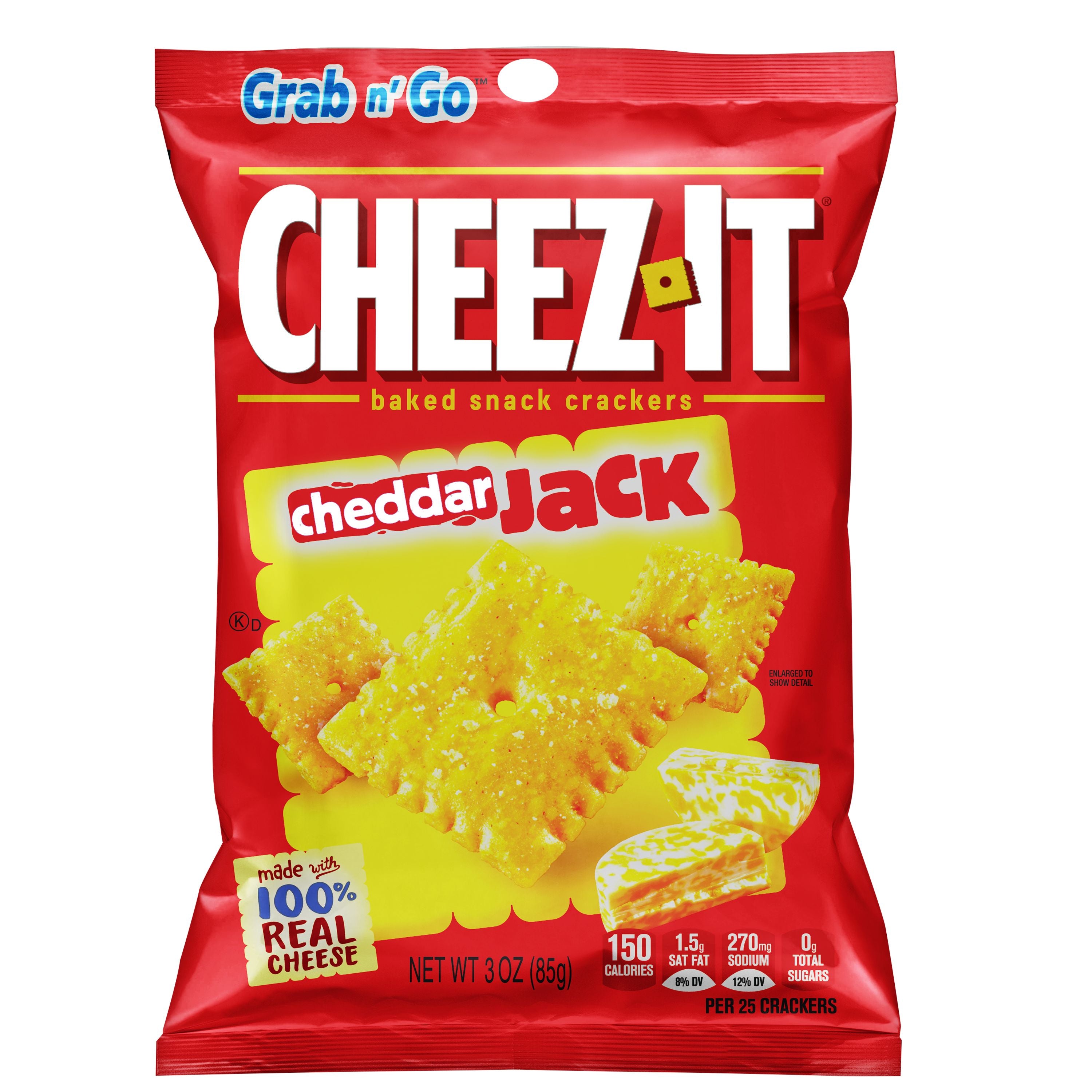 Kellogg's 3 oz Grab 'N Go Cheez-it Cheddar Jack 6/6ct 3oz