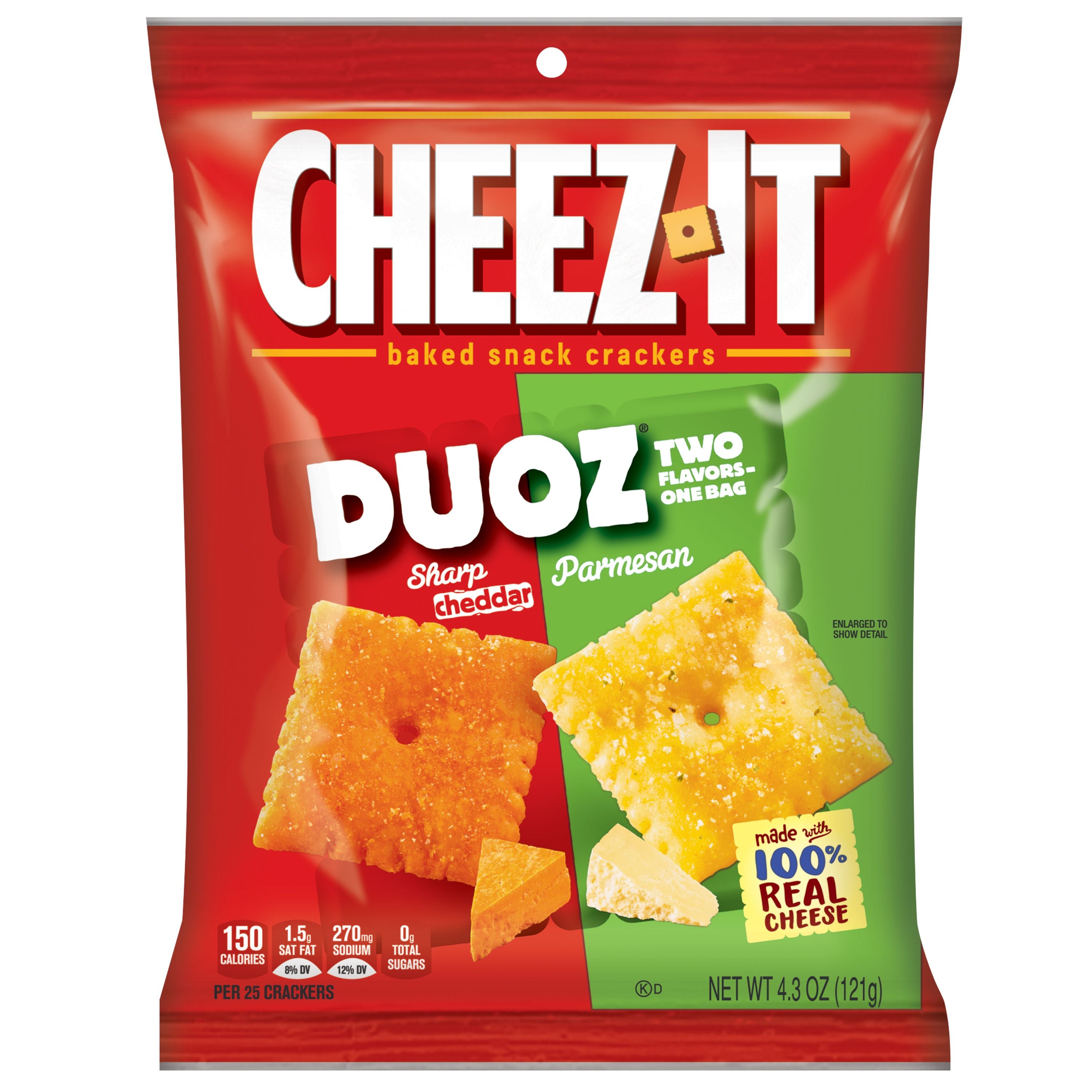 Kellogg's Duoz/Snack Mixes Cheez-it Sharp Cheddar/Parmesan 6ct 4.3oz