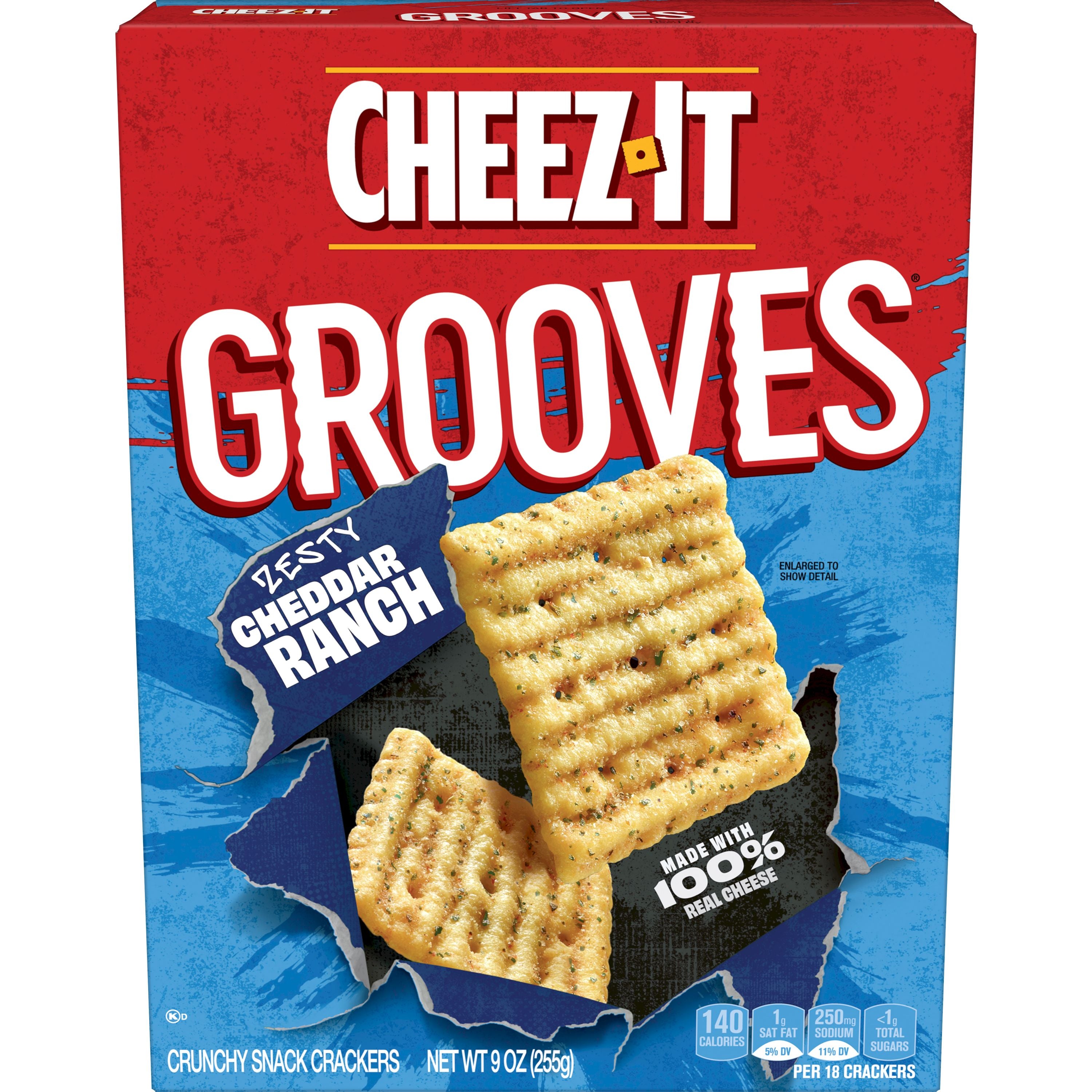 Kellogg's Cheez It Crackers Grooves Cheddar Ranch 9oz 12ct