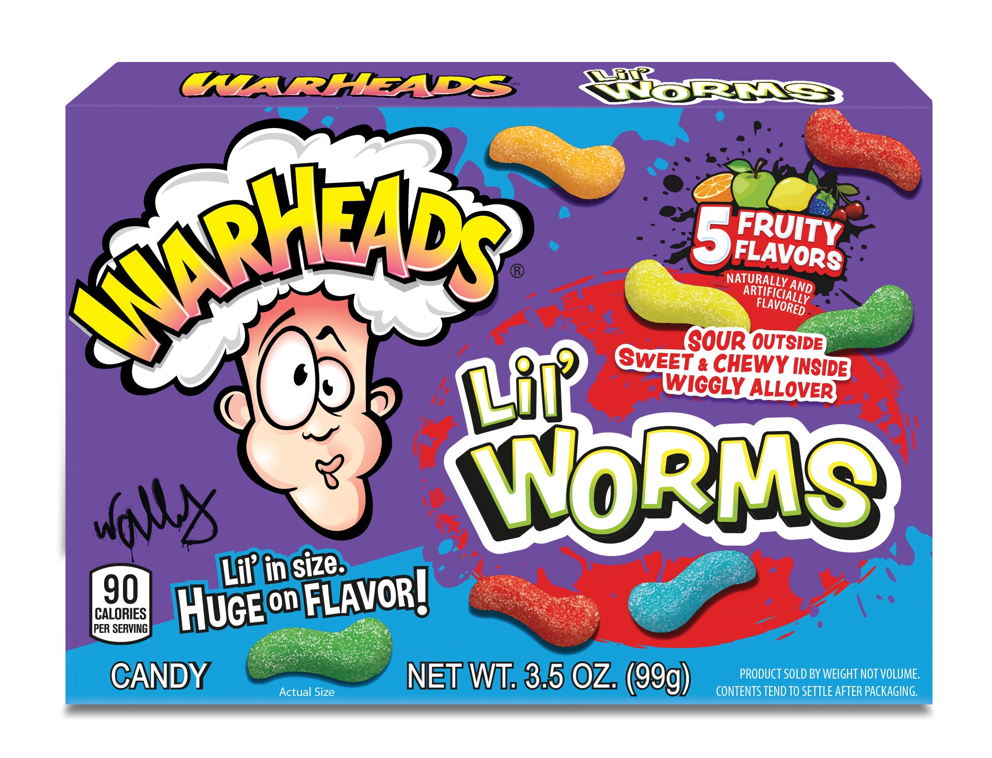 Warheads Theater Box  Lil Worms 3.5oz 1/12ct