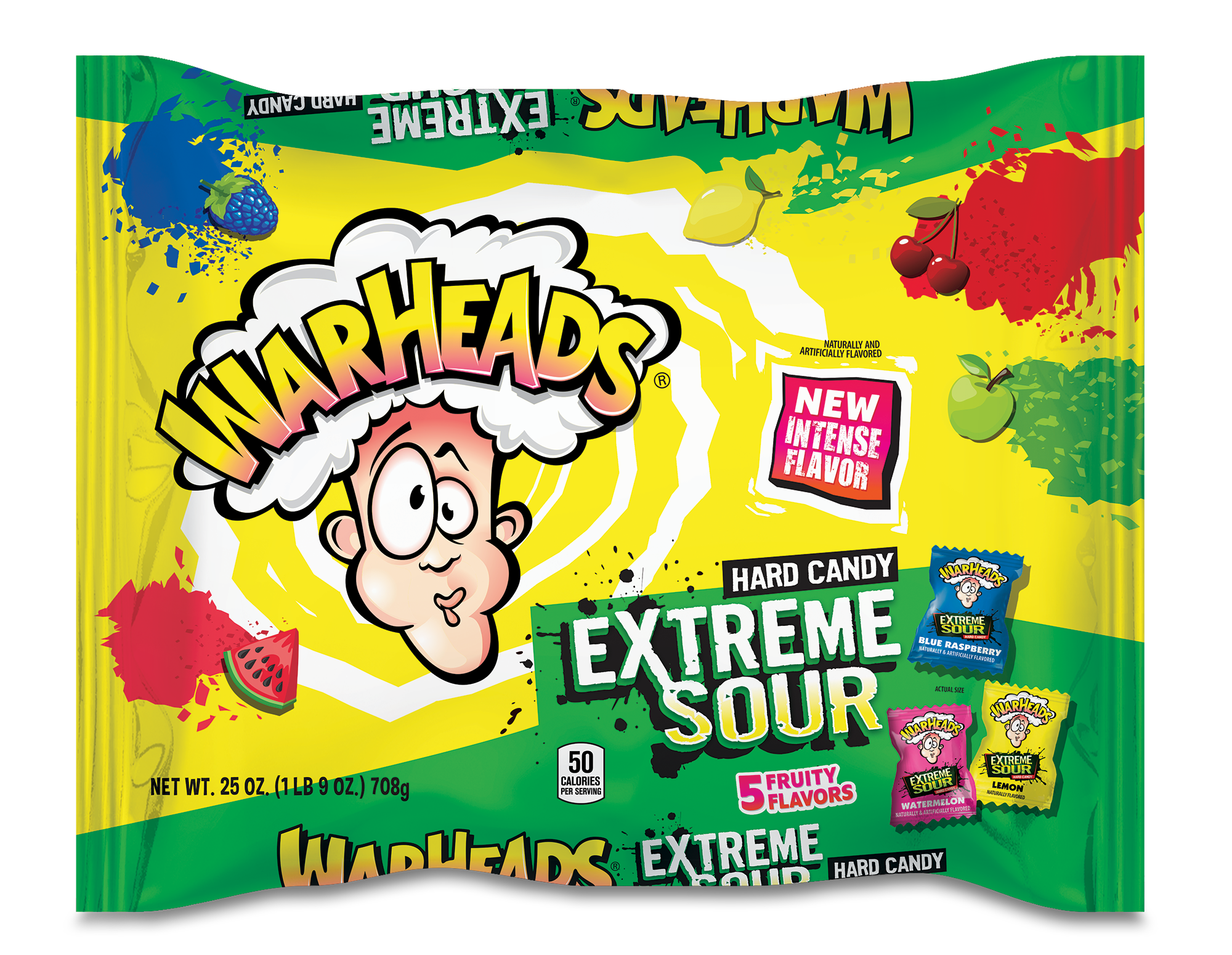 WARHEADS Extreme Sour Hard Candy 25oz LDB  1/12ct