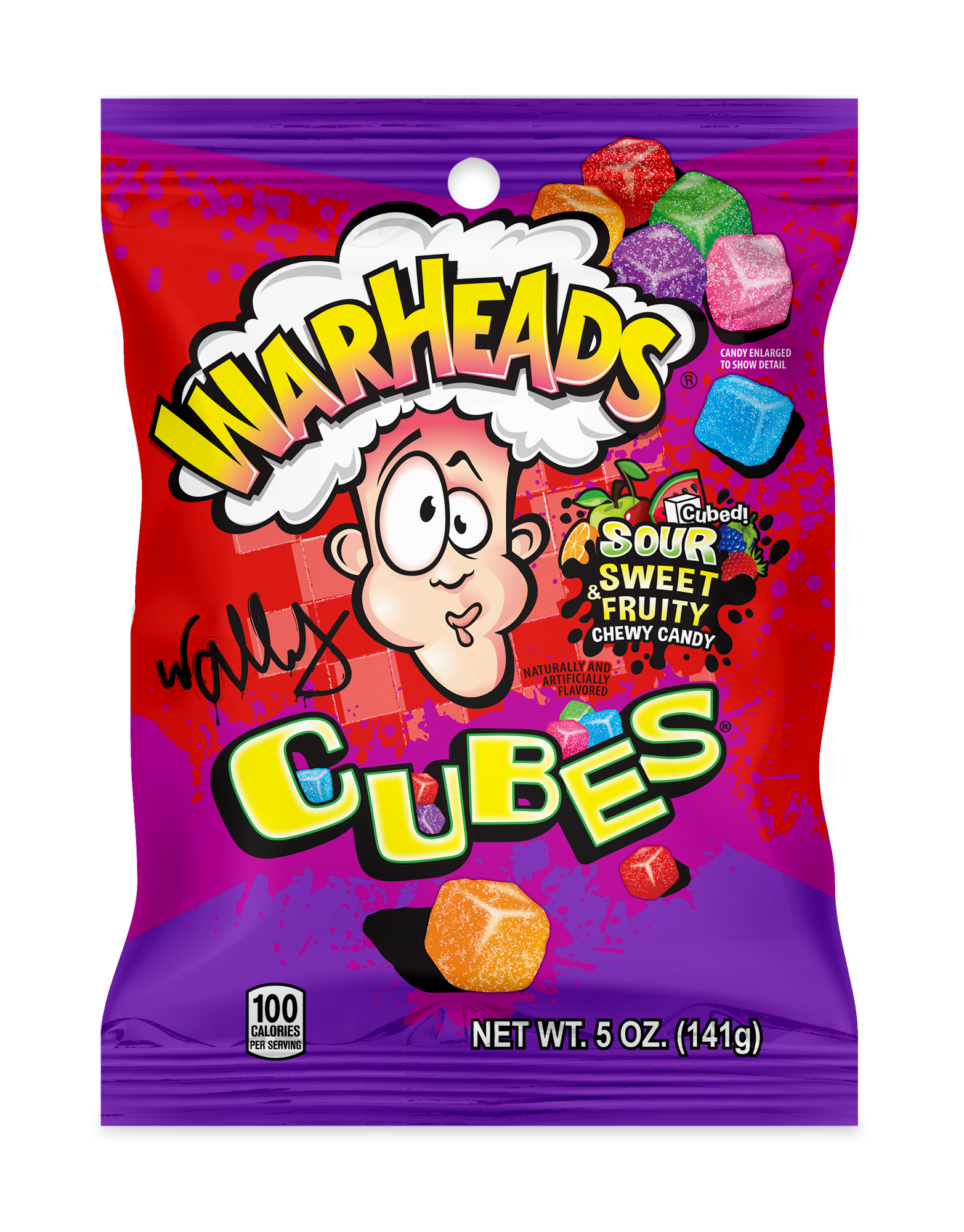 Warheads Peg Sour Chewy Cubes 12ct 5oz