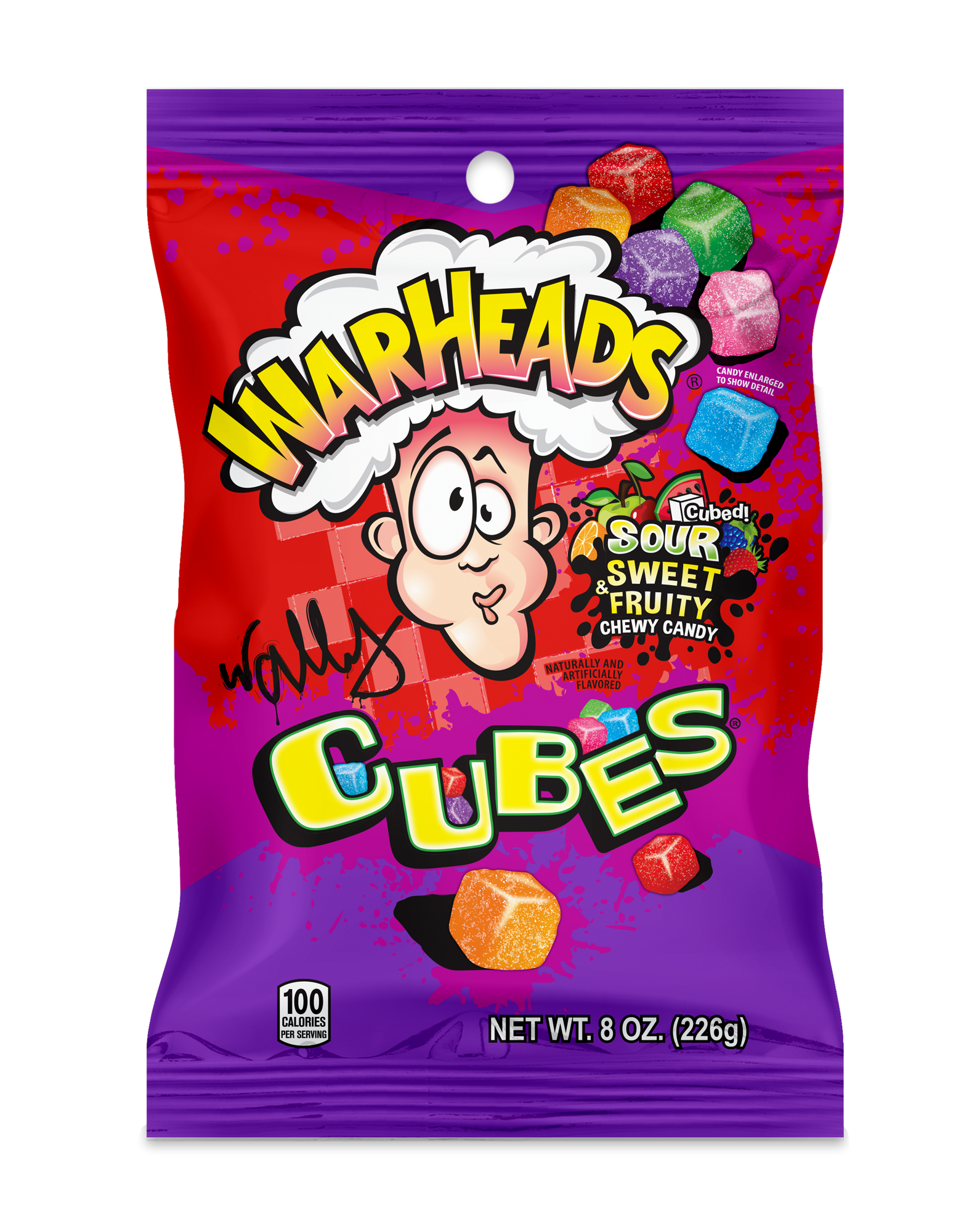 Warheads Cubes 8oz Peg Bag 1/12ct