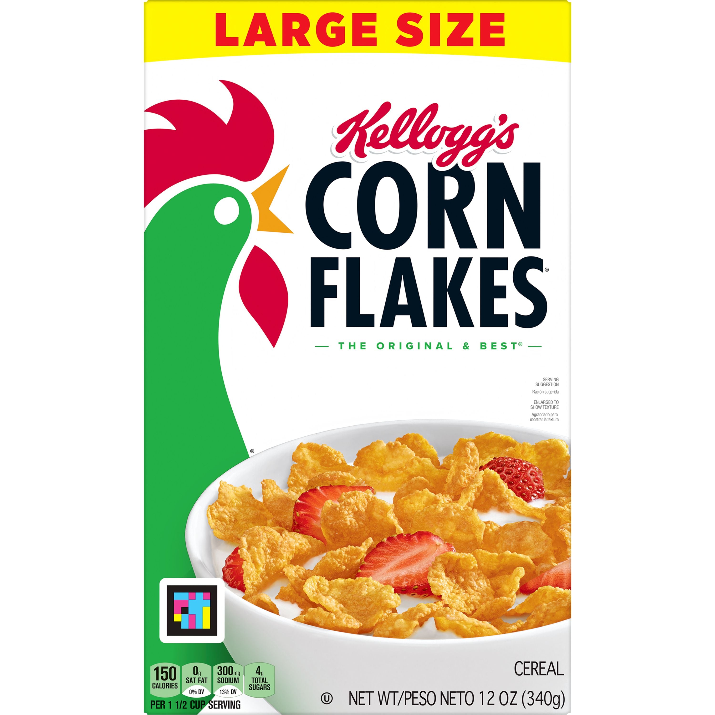 Kellogg's Cereal Grocery Pack Corn Flakes 10ct 12oz