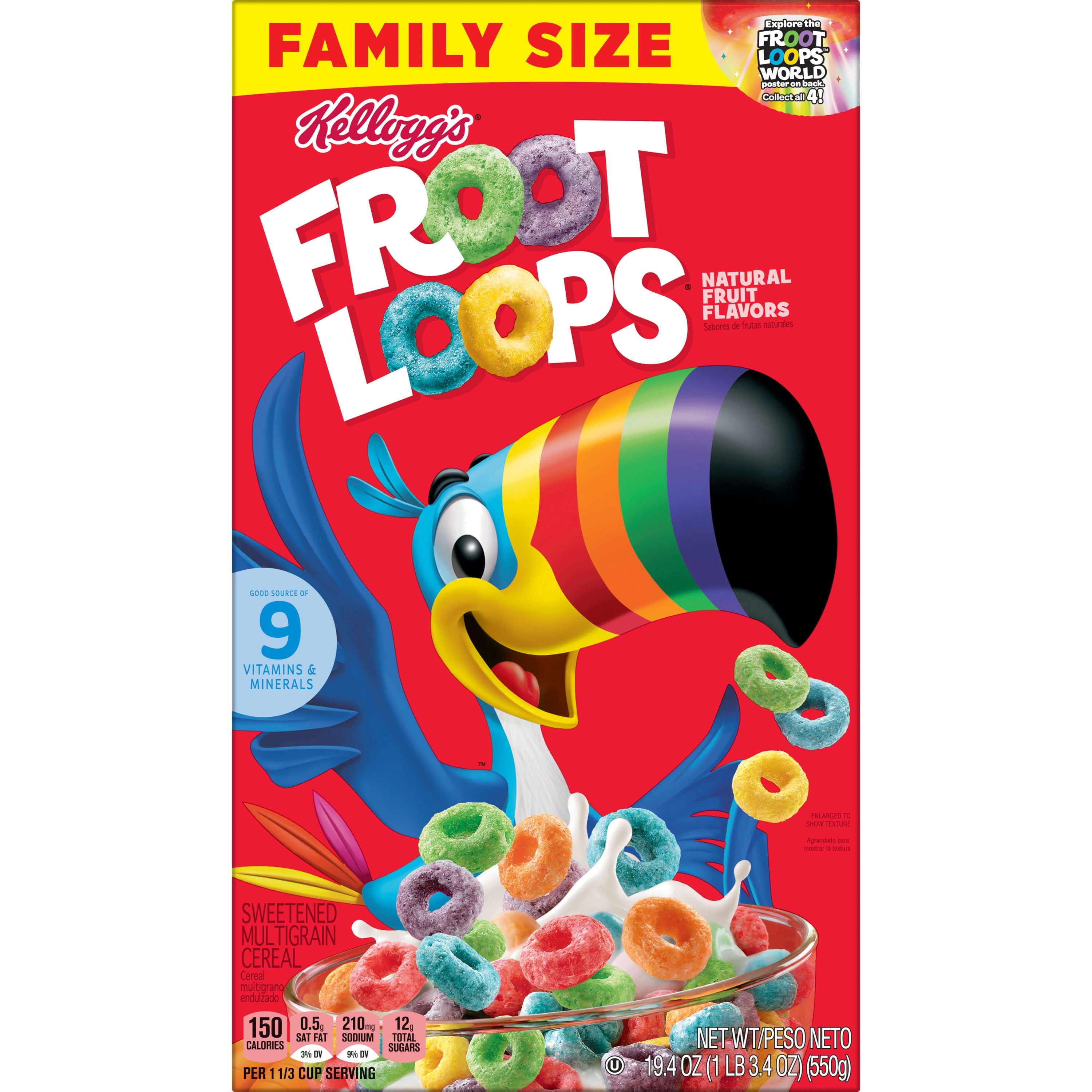 Kellogg's Family Size Froot Loops 18.40oz 1/12ct