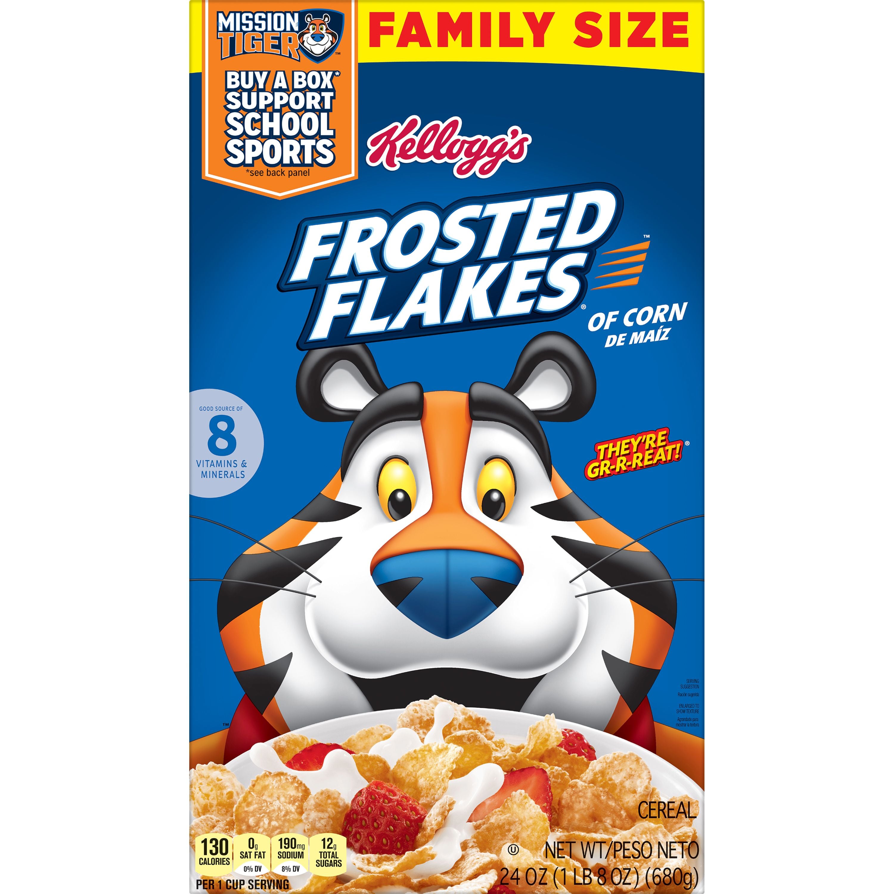 Kellogg's Family Size Frosted Flakes 24oz 1/12ct