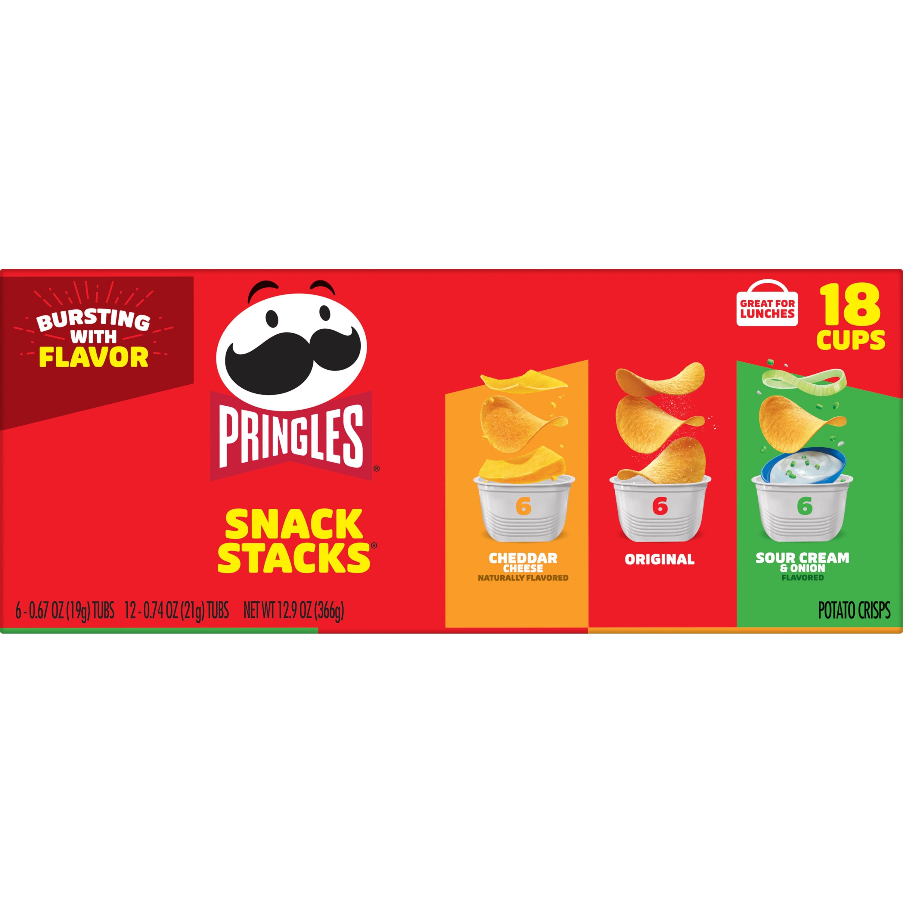 Pringles Snack Stacks 3-Flav(Orig,SC&O,Chs) 4/18ct .72oz