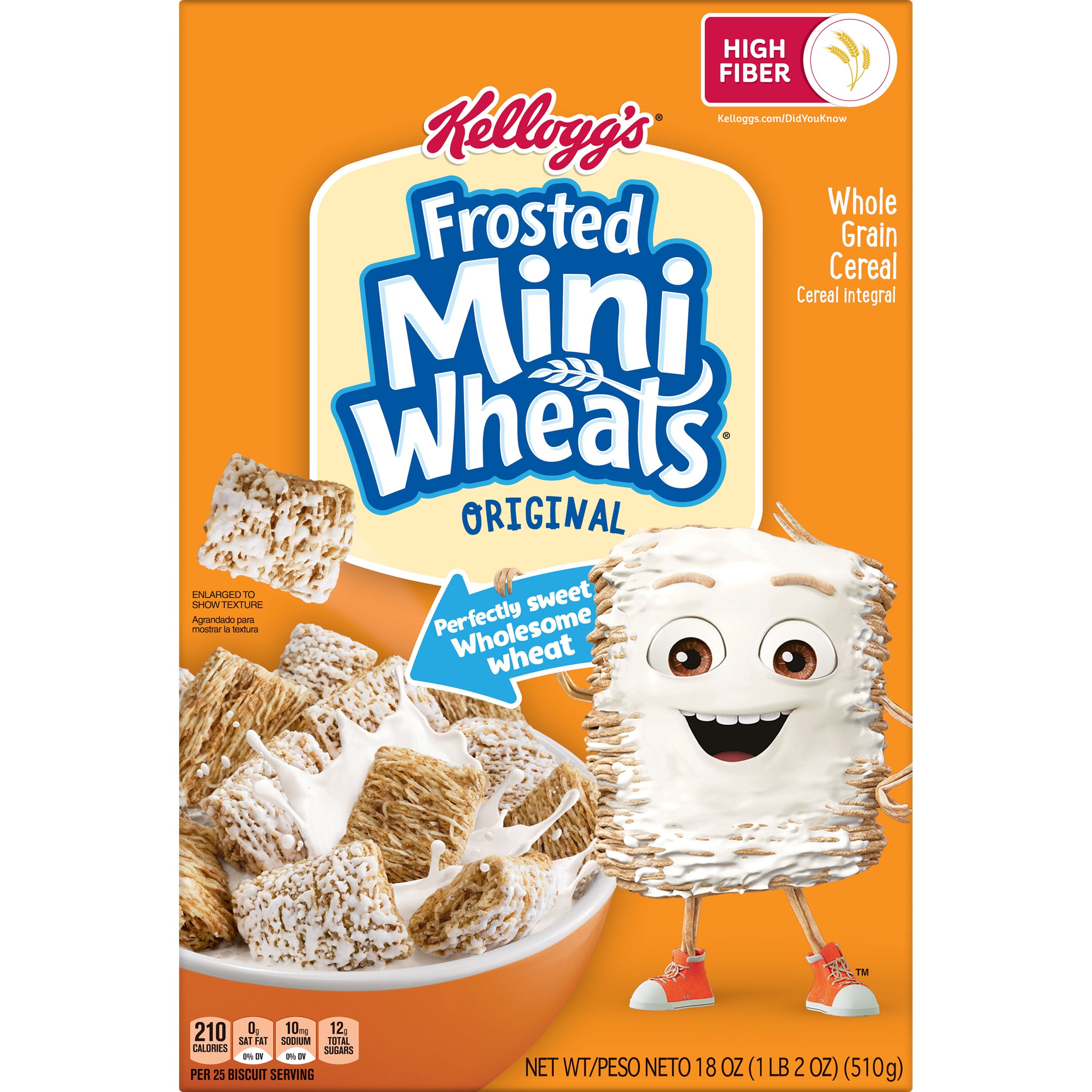 Kellogg's Cereal Grocery Pack Frosted Mini Wheats Bite Size 16ct 18oz