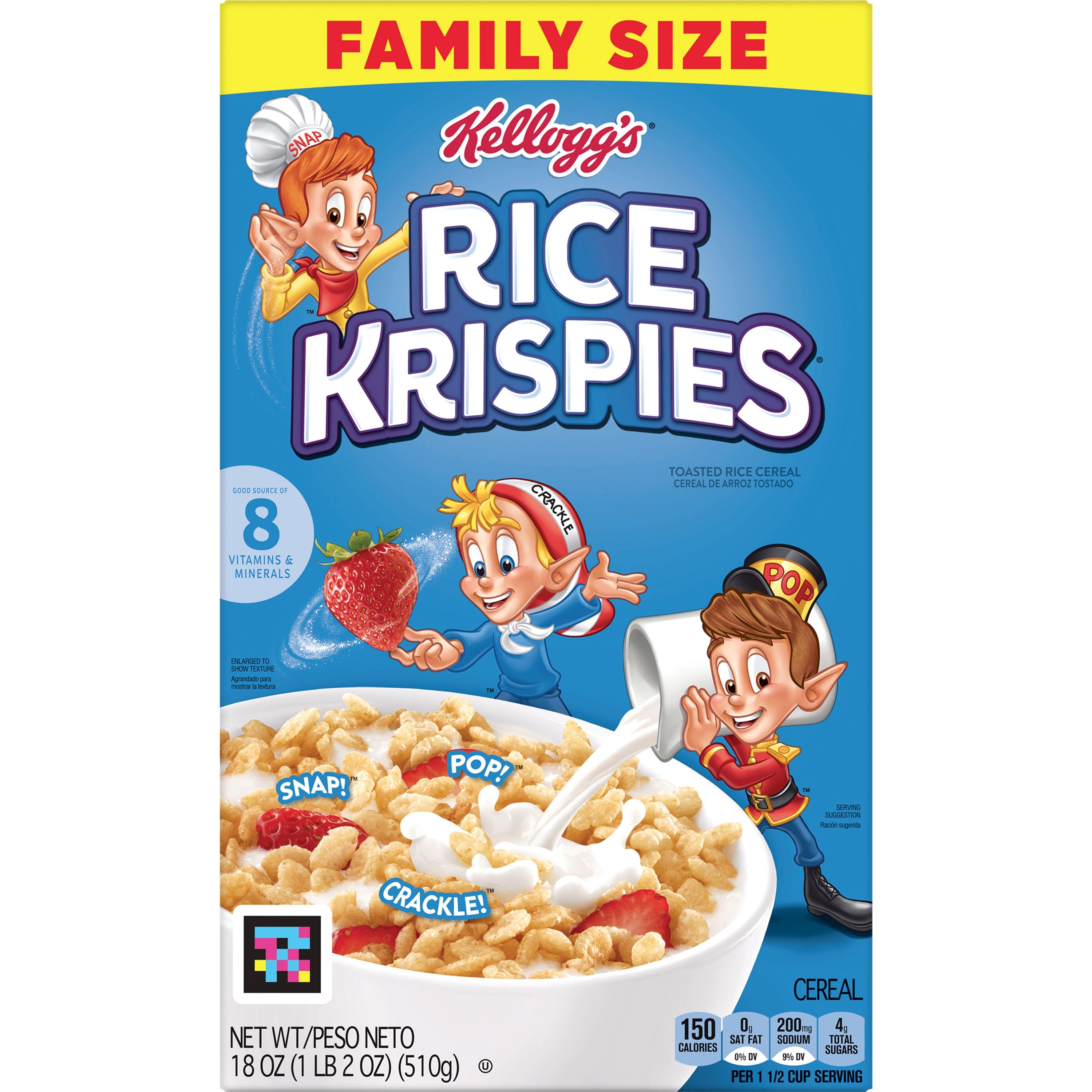 Kellogg's Boxed Cereal Family Size Rice Krispies 6ct 18oz