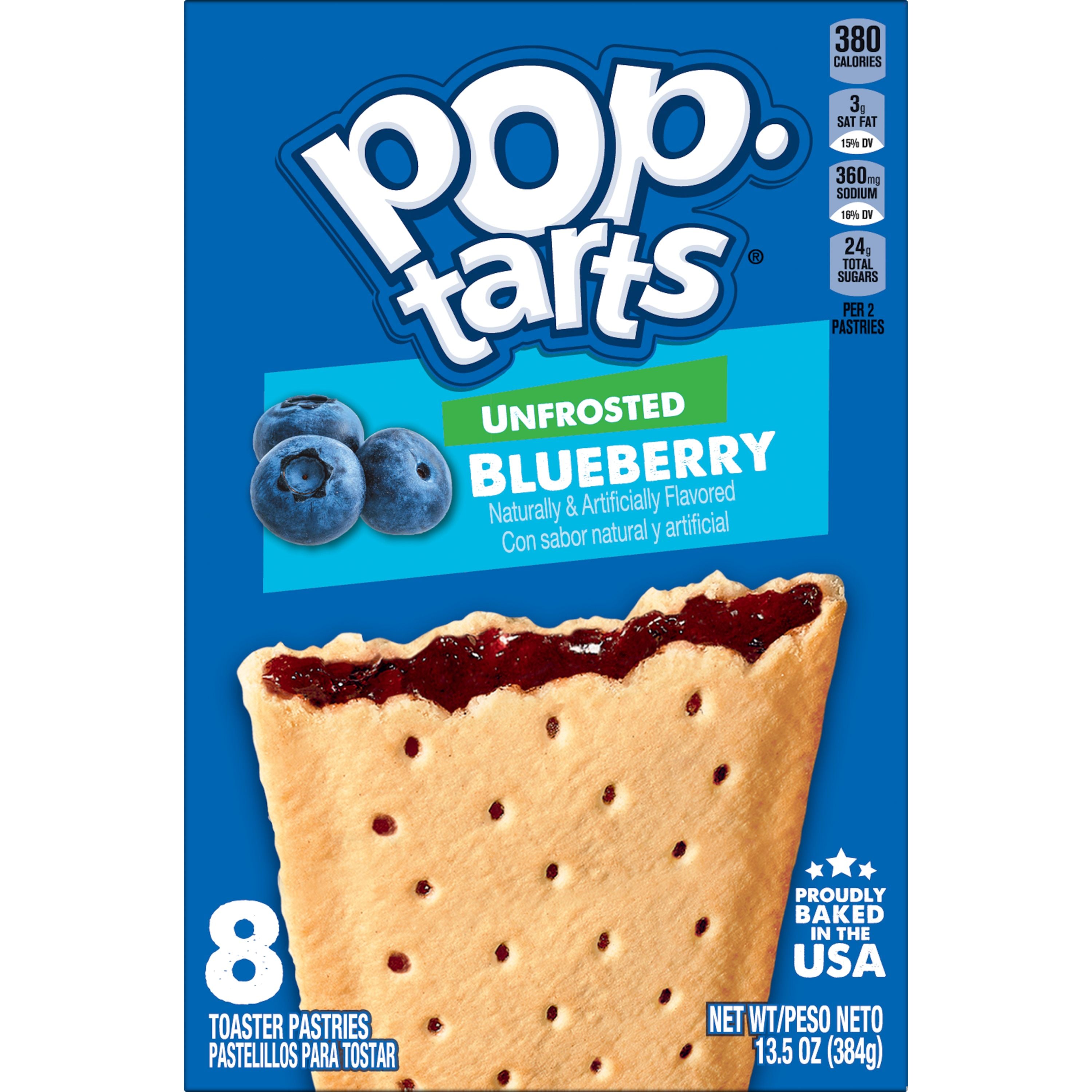 Pop Tarts Grocery Unfrosted Blueberry 12ct 13.5oz