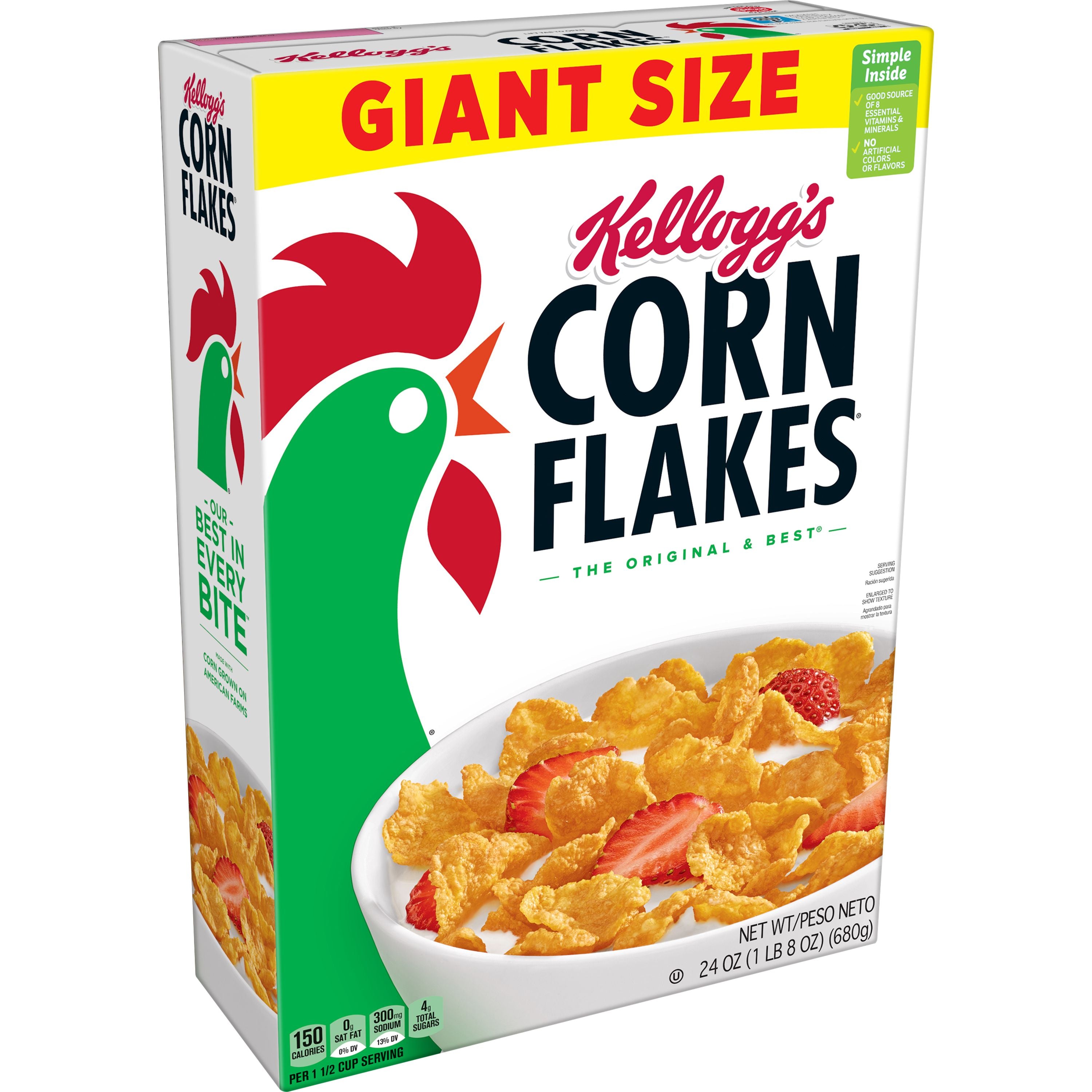 Kellogg's Boxed Cereal Corn Flakes 24oz 8ct