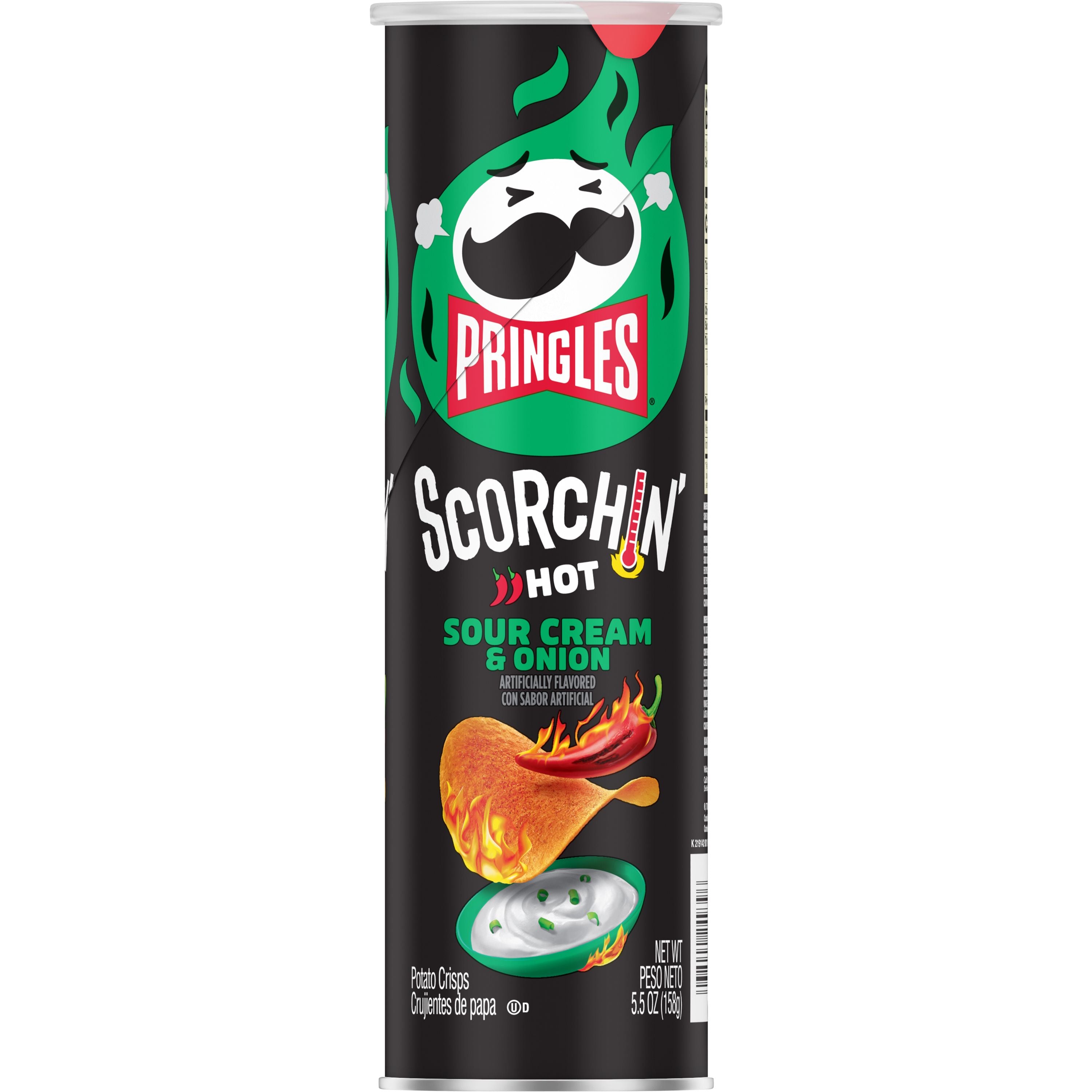 Pringles Scorchin' Sour CrFme & Onion 5.6oz 1/14