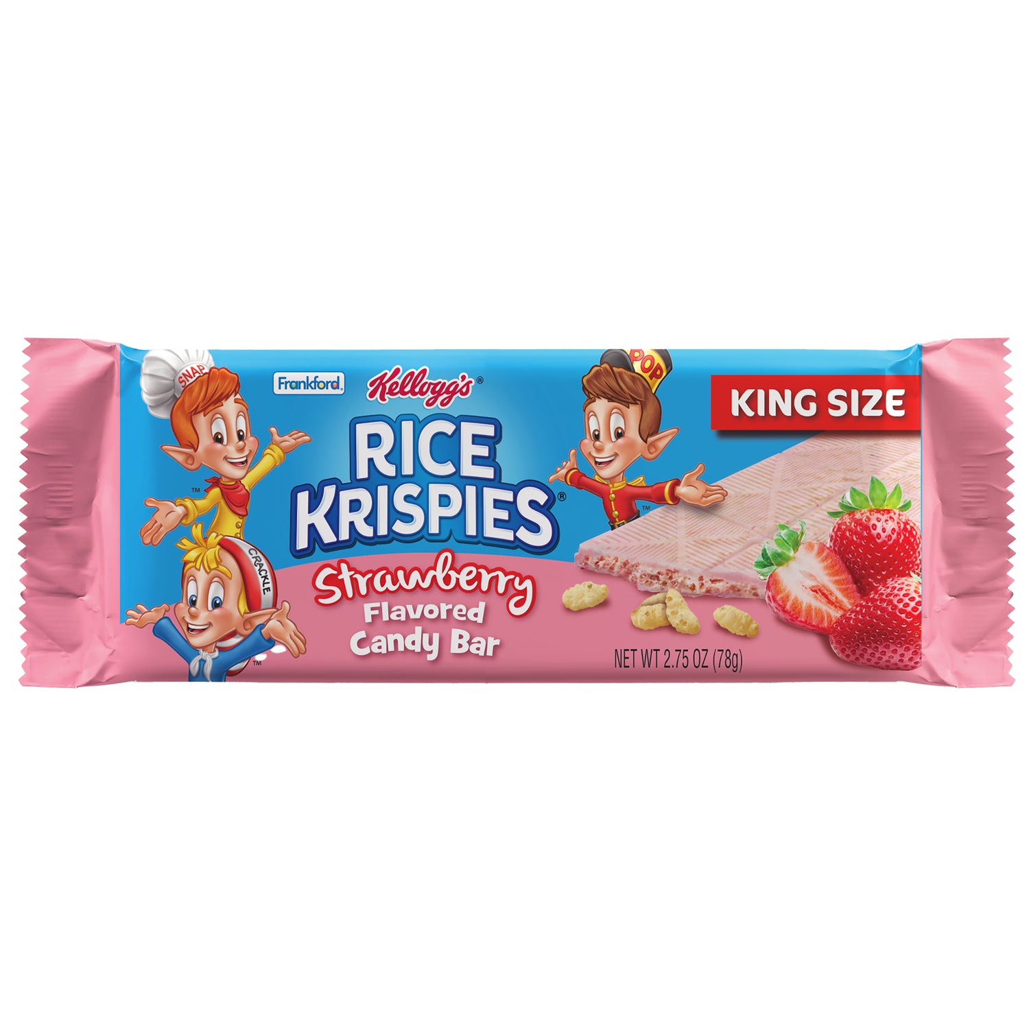 King Size Candy Bar Rice Krispies Strawberry 2.75oz 6/18ct