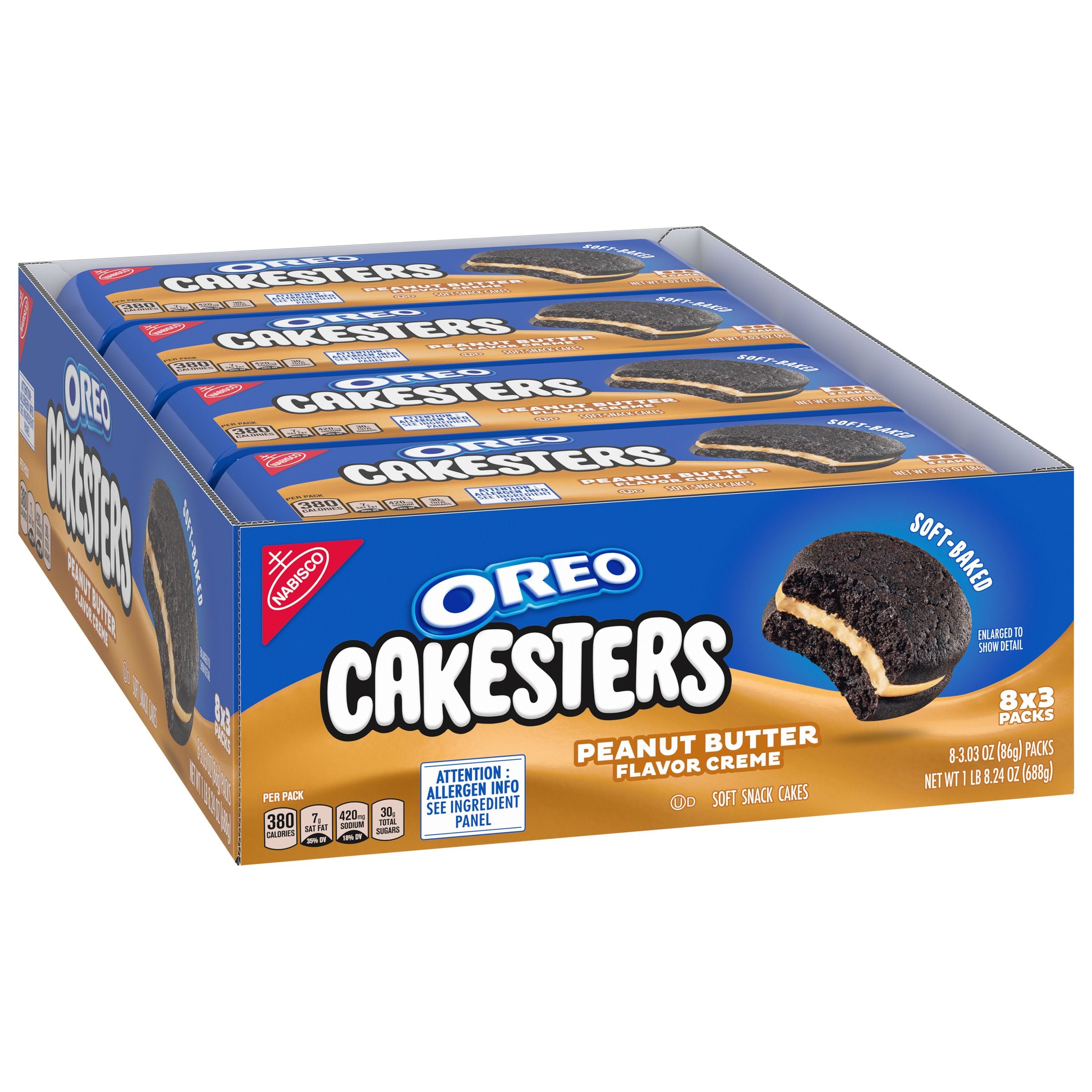 Oreo Cakesters PNB 3.03 oz 6/8ct