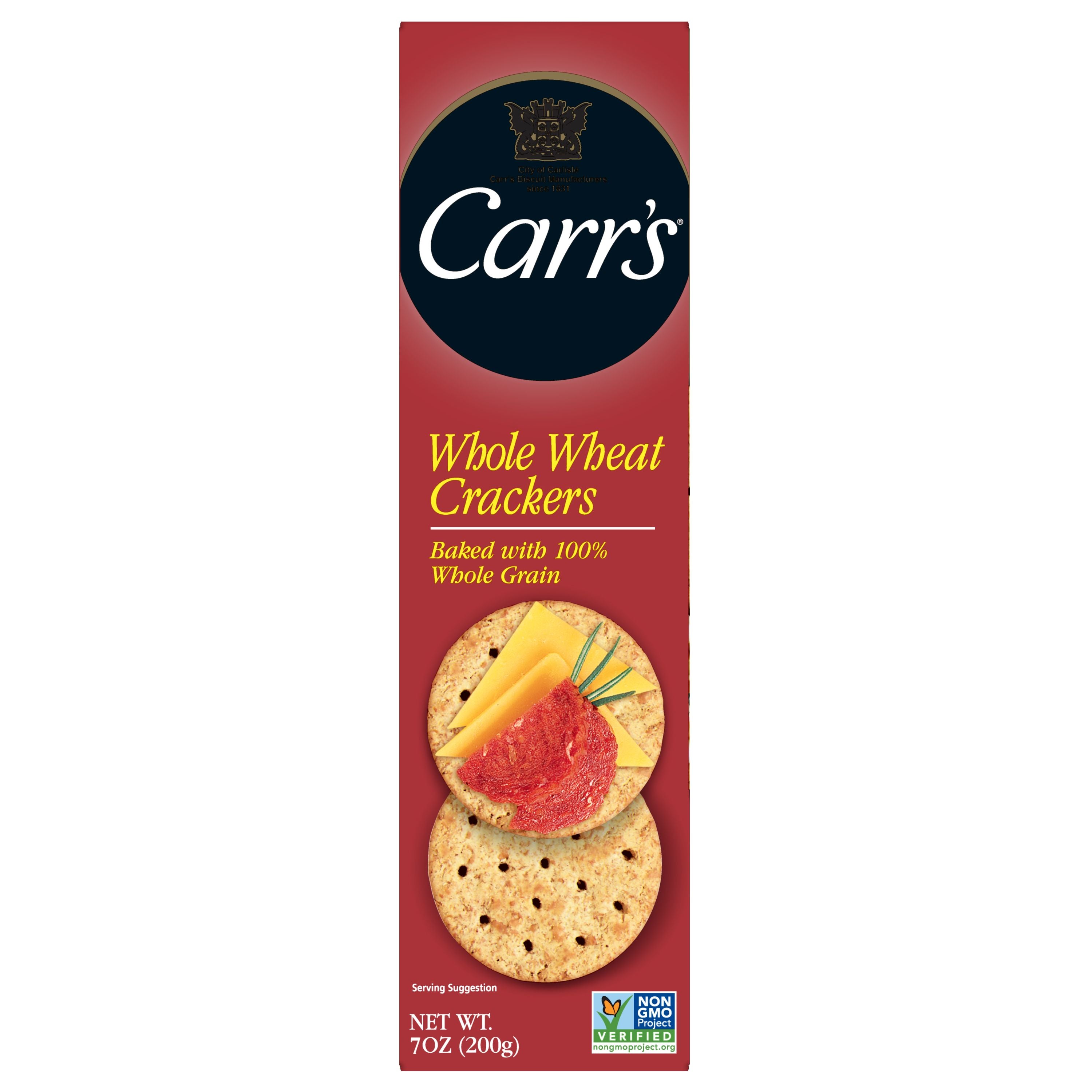 Carr's Whole Wheat Crackers 7.05 oz. 12CT