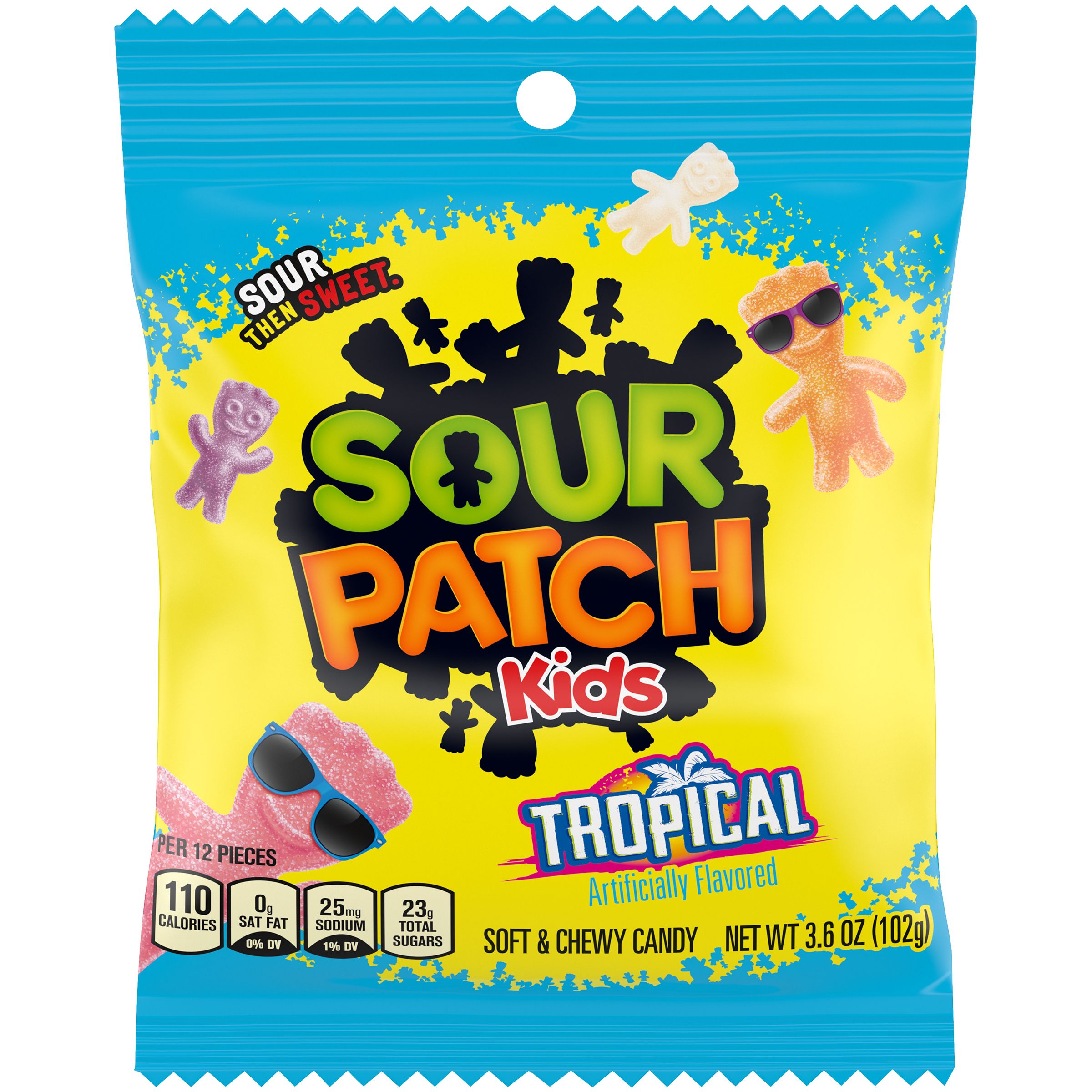 Sour Patch Kids TROPICAL Peg  3.6oz  12ct