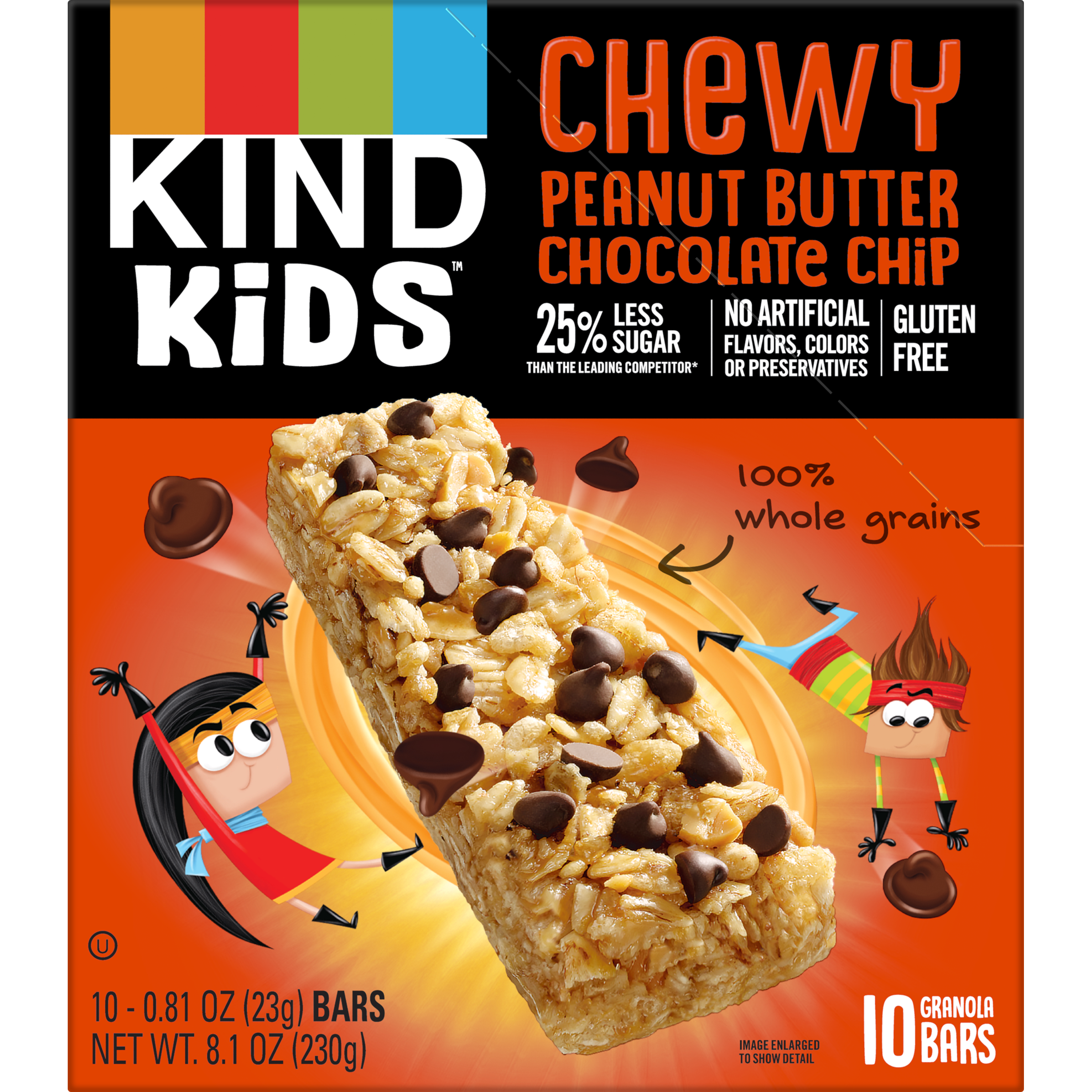 Kind Kids Bar Peanut Butter Chocolate Chip .81oz 10pk  1/6ct