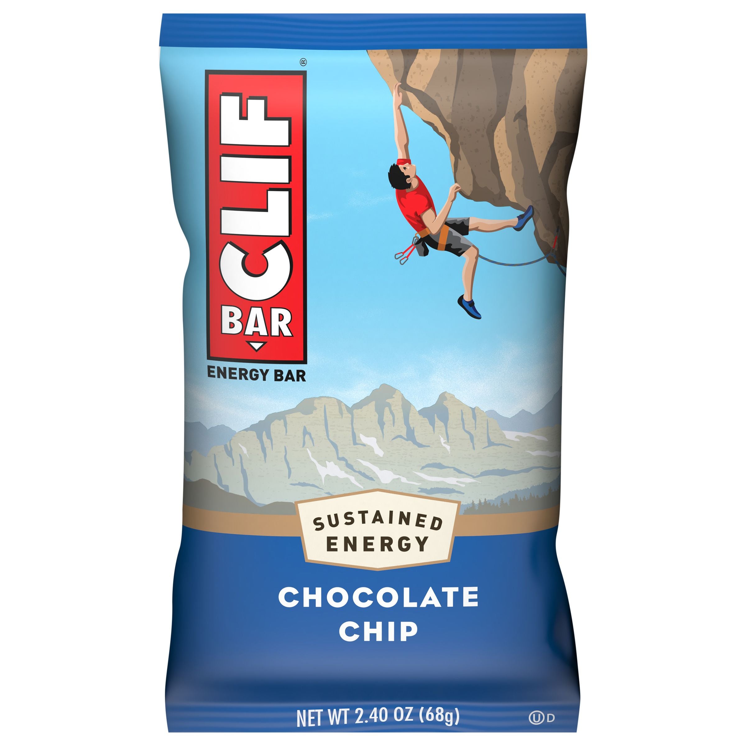 CLIF BAR CHOCOLATE CHIP ENERGY BAR 2.4 OZ 16 x 12