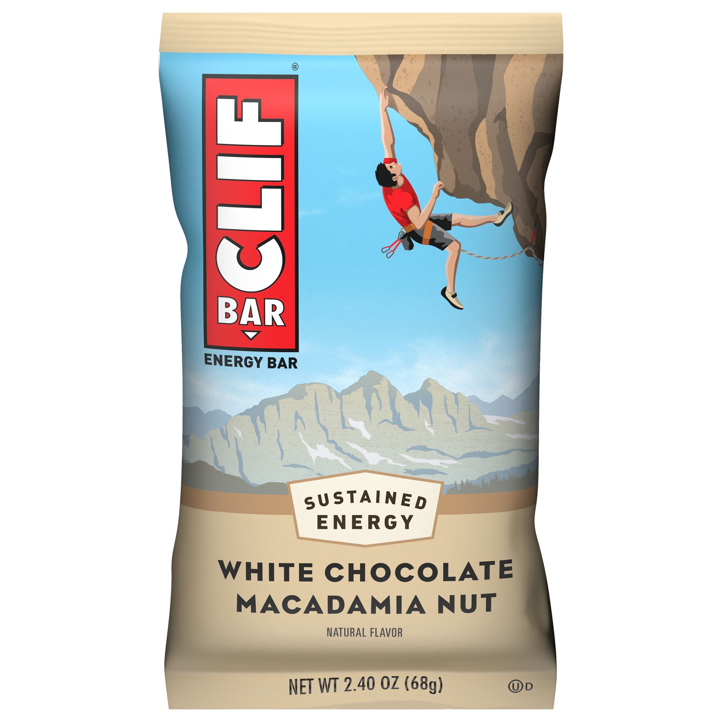 CLIF BAR WHITE CHOCOLATE MACADAMIA NUT ENERGY BAR 2.4 OZ 16 x 12