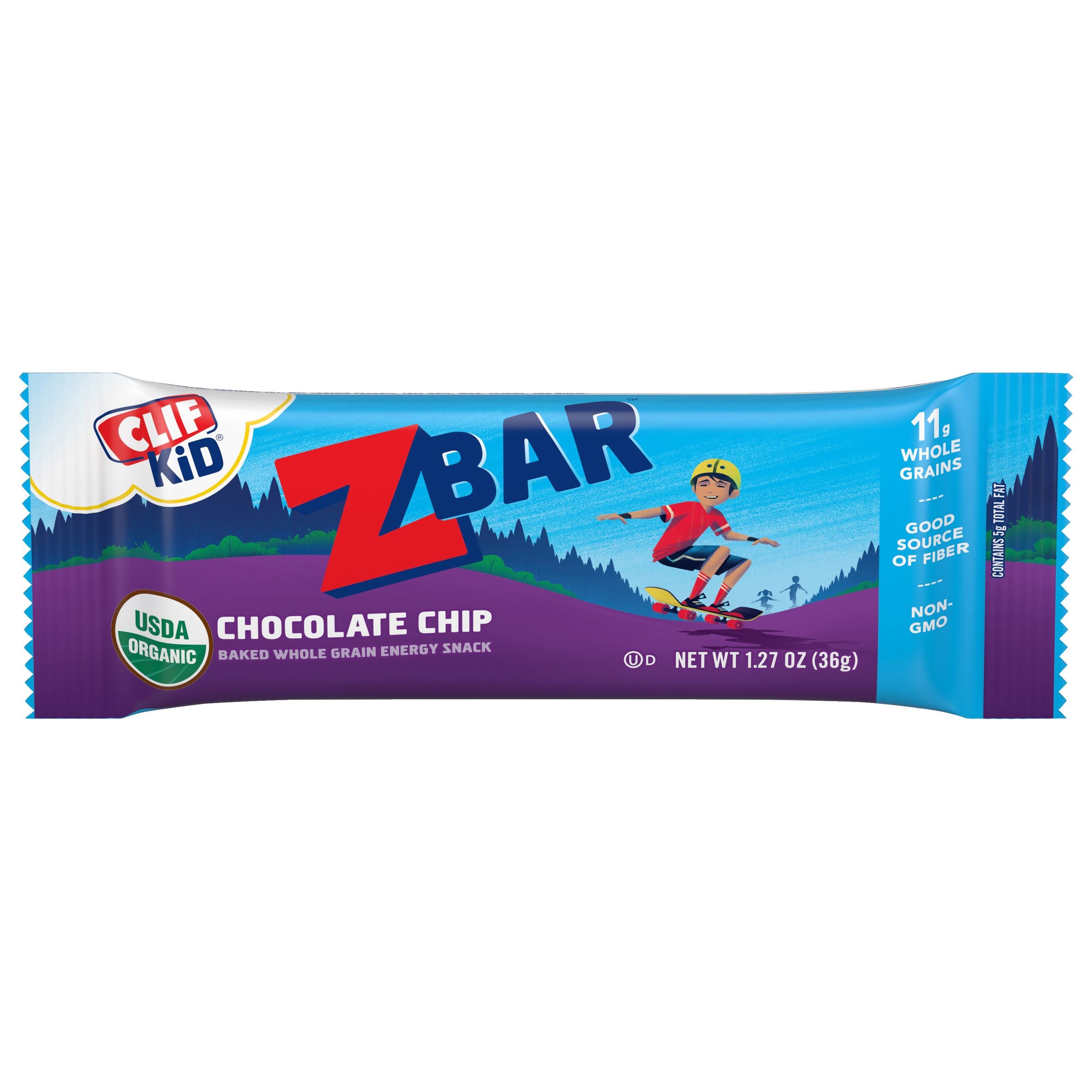 CLIF ZBAR CHOCOLATE CHIP NON GMO ENERGY BAR 1.27 OZ 9 x 18