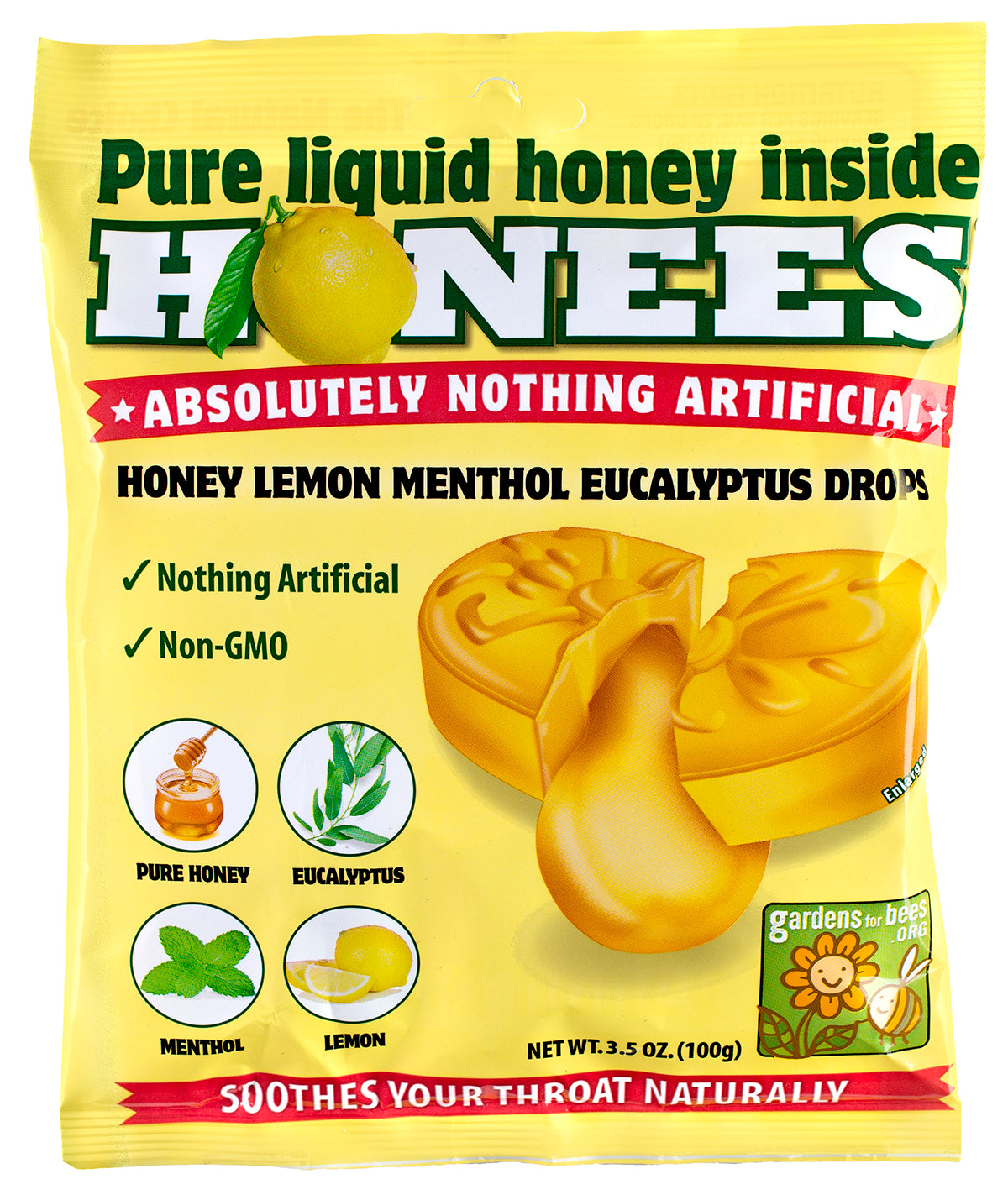 Honees  Honey Lemon Cough Drops 20 Piece Bag 1/12ct