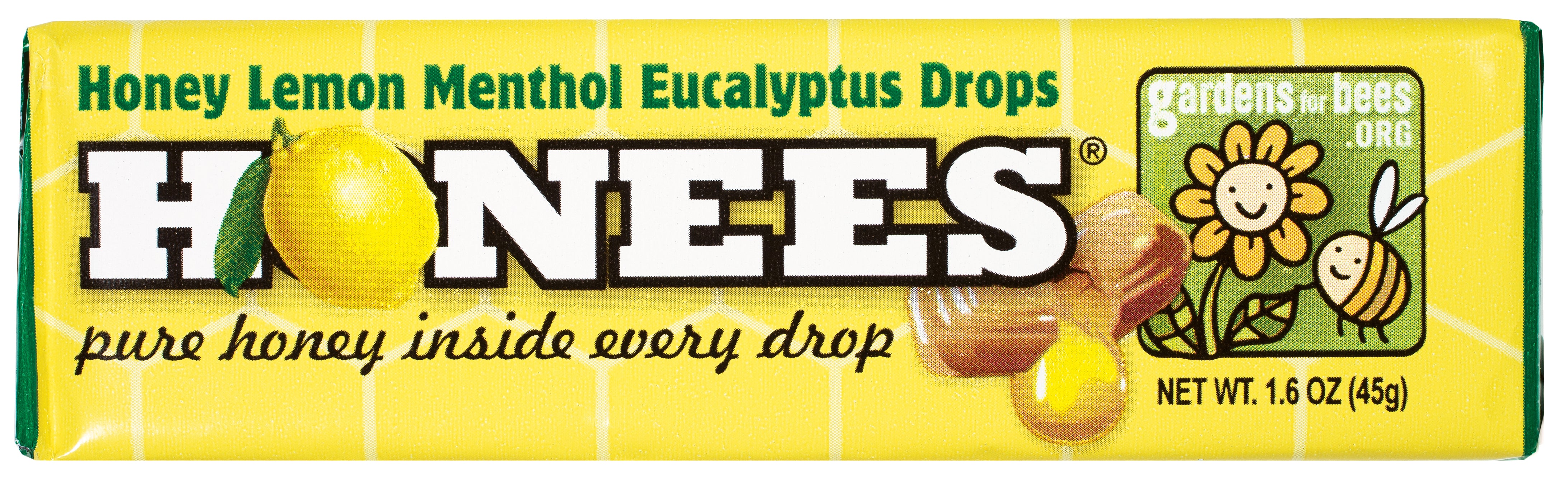 Andre Prost Honees Cough Drop Bars Honey Lemon 12/24ct 1.6oz