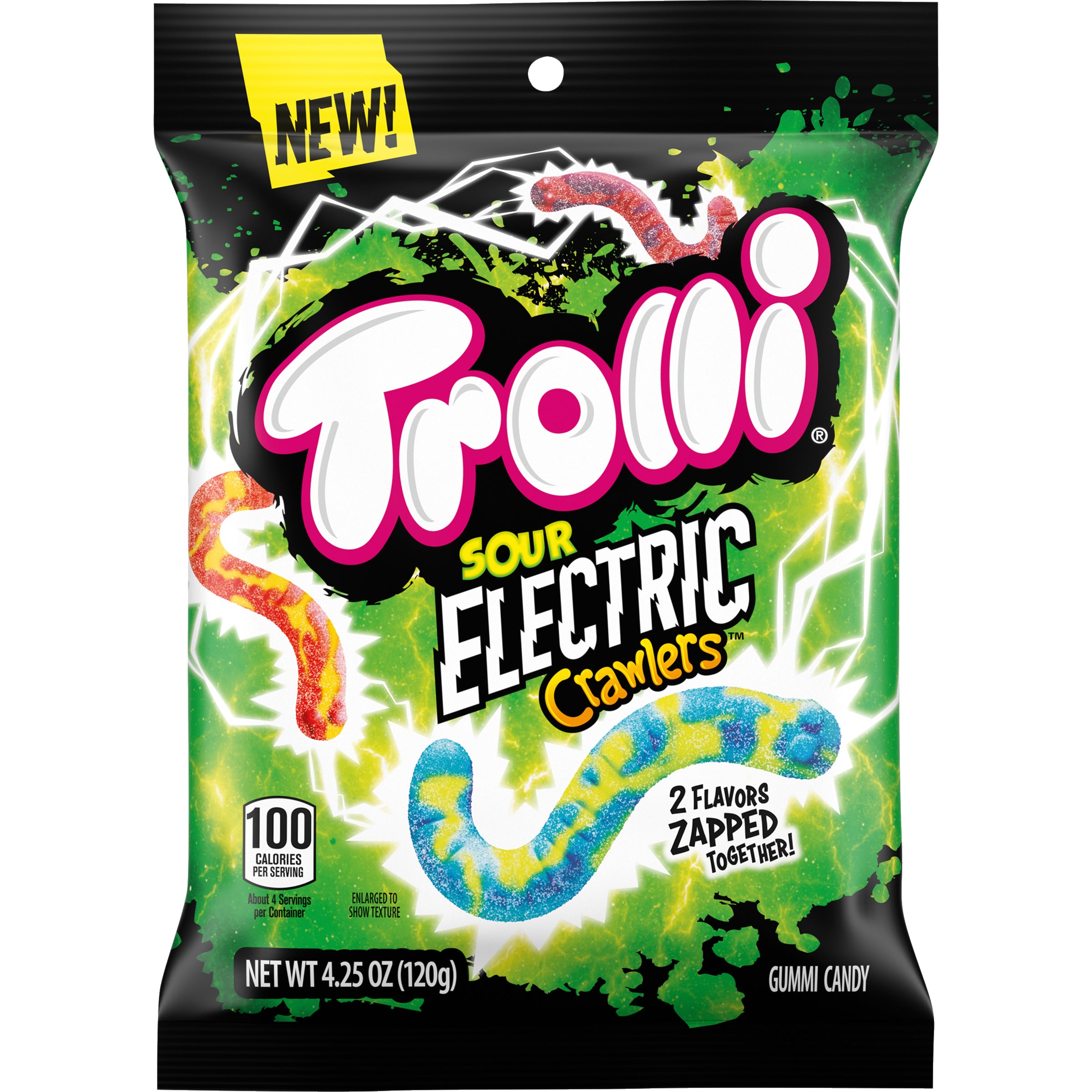 Trolli Peg Sour Electric Crawlers 4.25oz 1/12ct