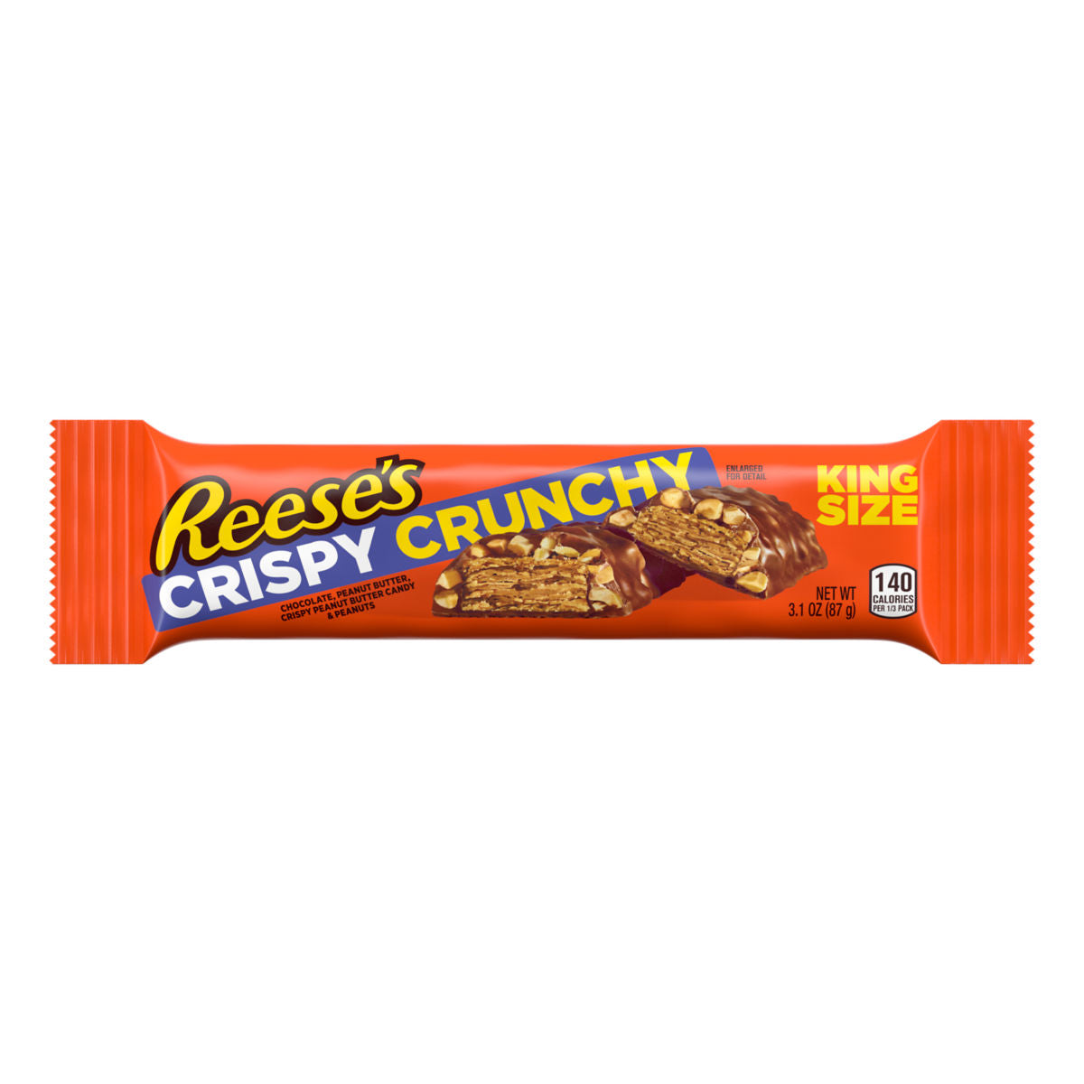 Hershey King Size Reese's Crunchy 8/18ct 3.1oz
