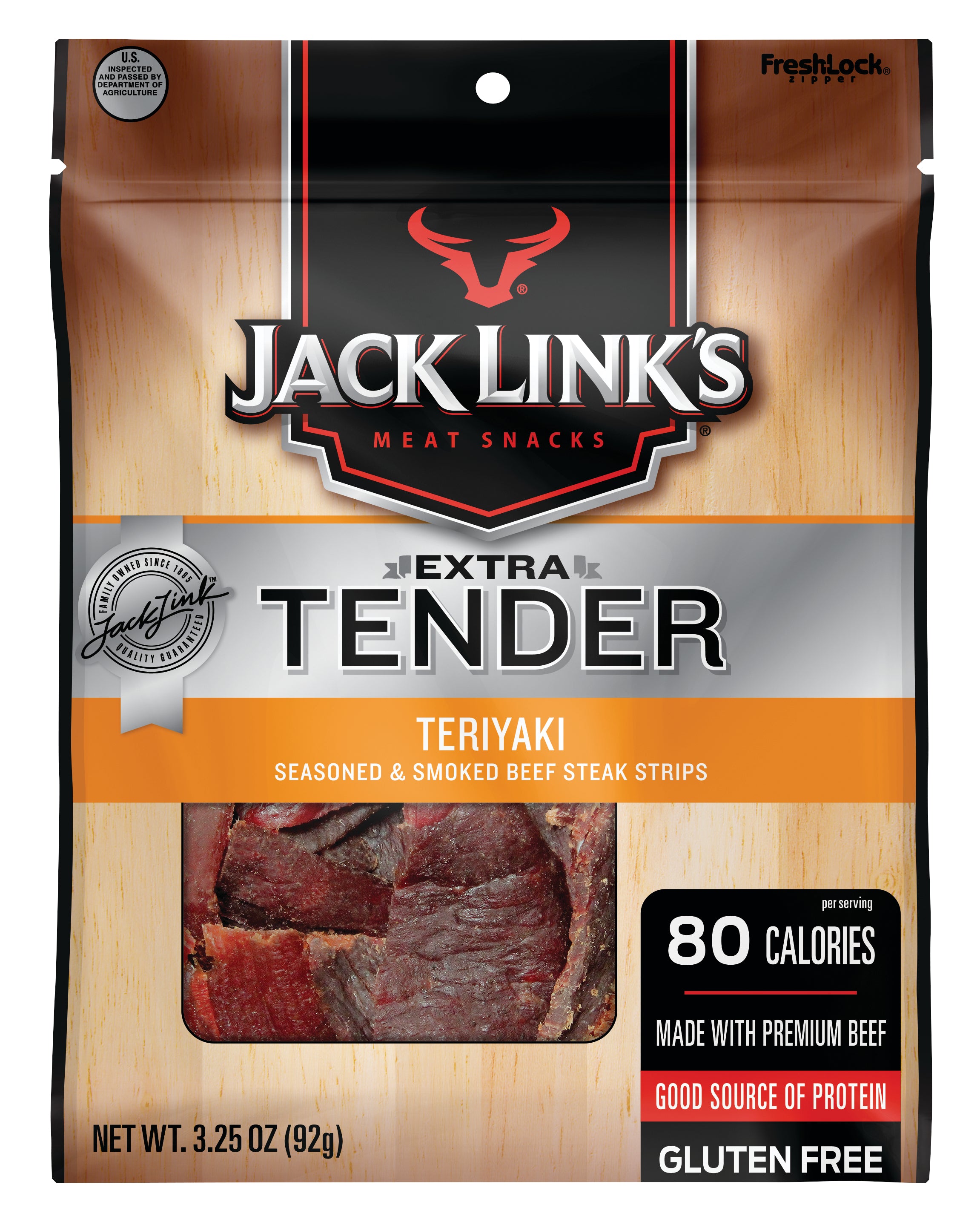 Jack Link's Beef Teriyaki Strip 3.25oz 1/8ct