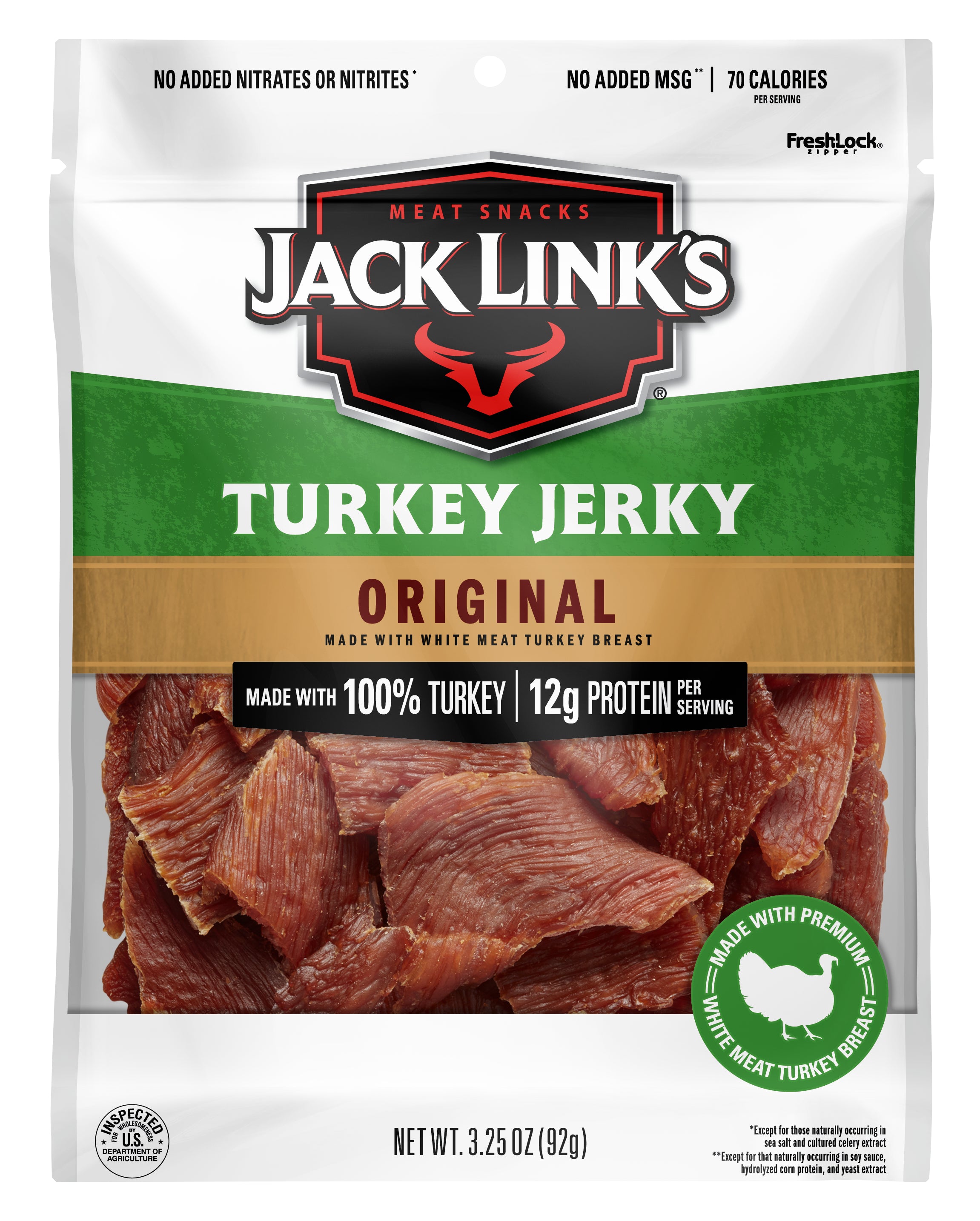 Jack Link's Beef Jerky 3.25 oz Peg Bag Turkey 8ct 3.25oz