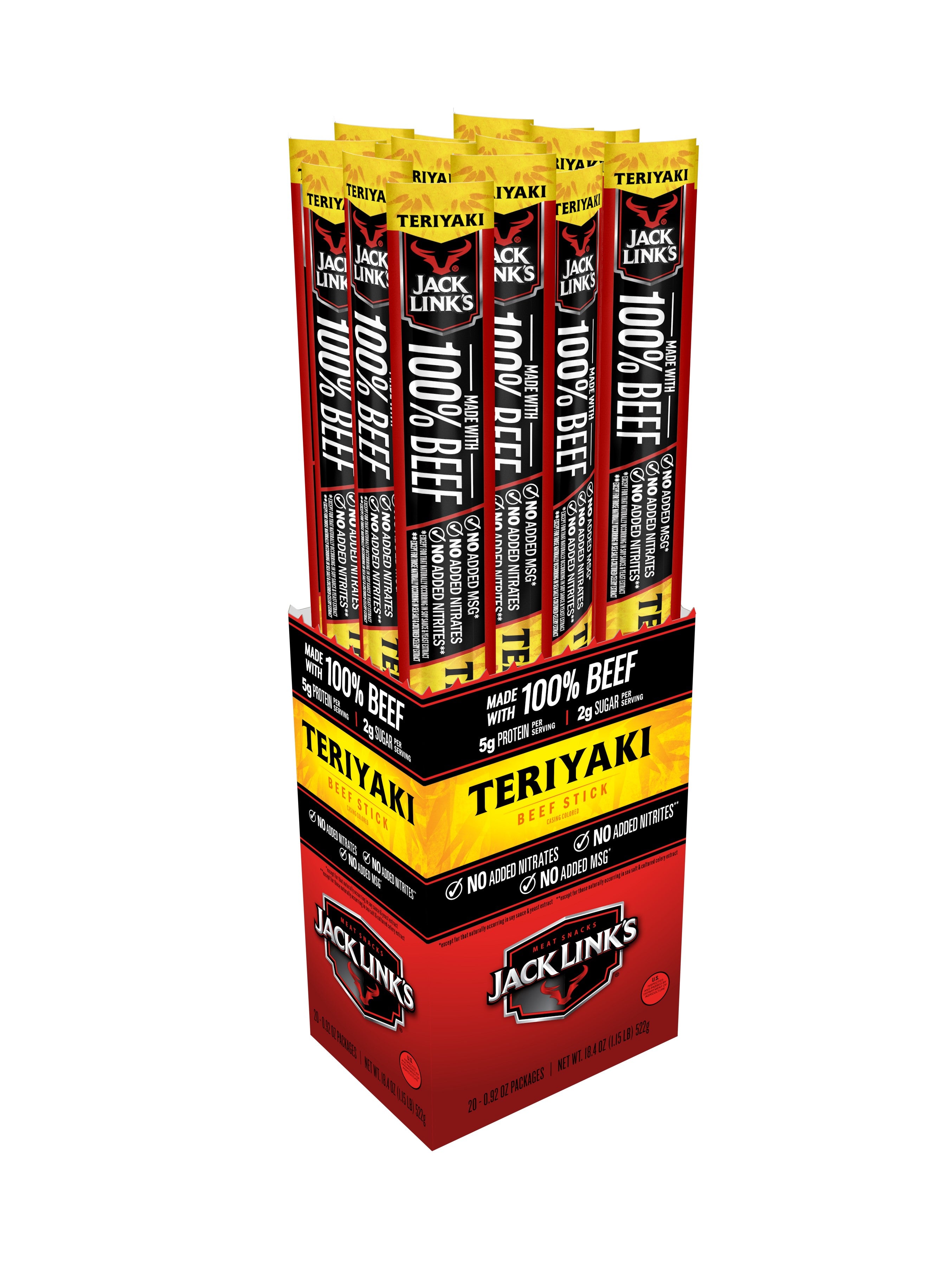 Jack Link's Beef Stix Teriyaki  .92 oz 3/20ct