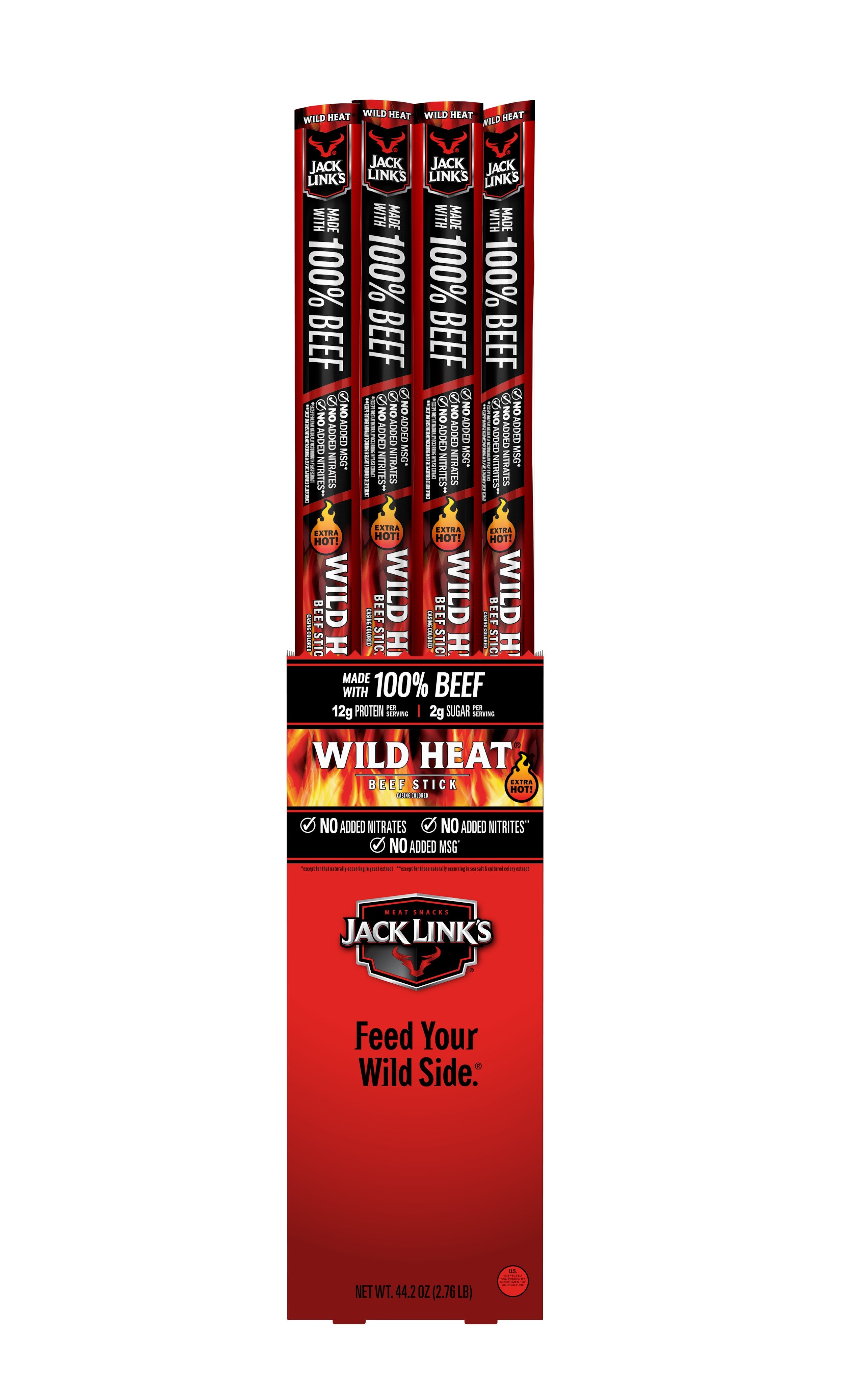 Jacks Links  Beef Stix  WILD HEAT 1.84OZ 6/24