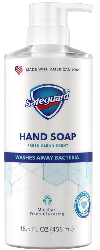 Safeguard Hand Soap  Pump 15.5oz Fresh Clean Scent 1/4ct