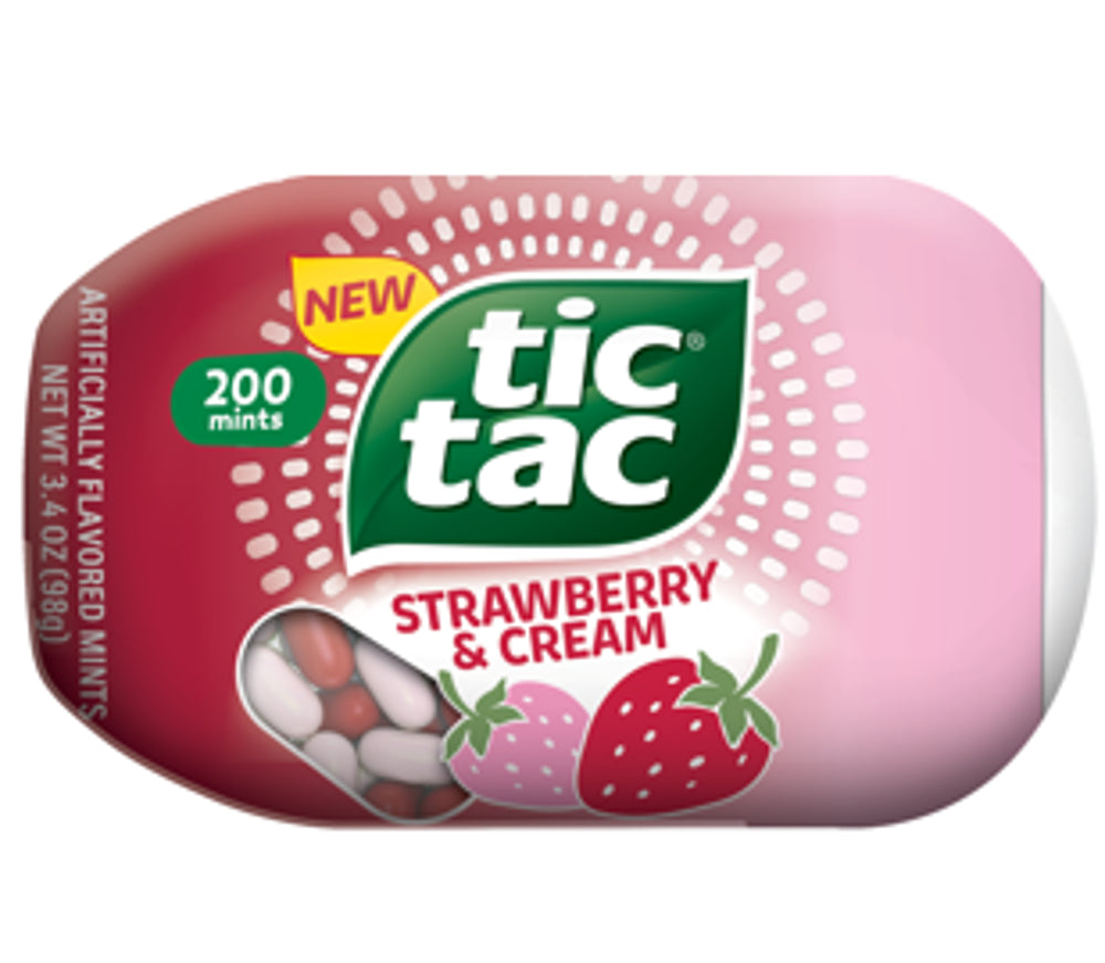 Tic Tac Strawberry & Cream Fridge Pack   3.4oz 6/8ct