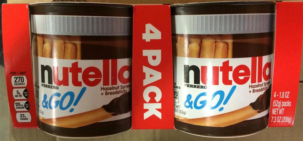 Nutella & Go 4 Pack x 6  24ct 7.2oz