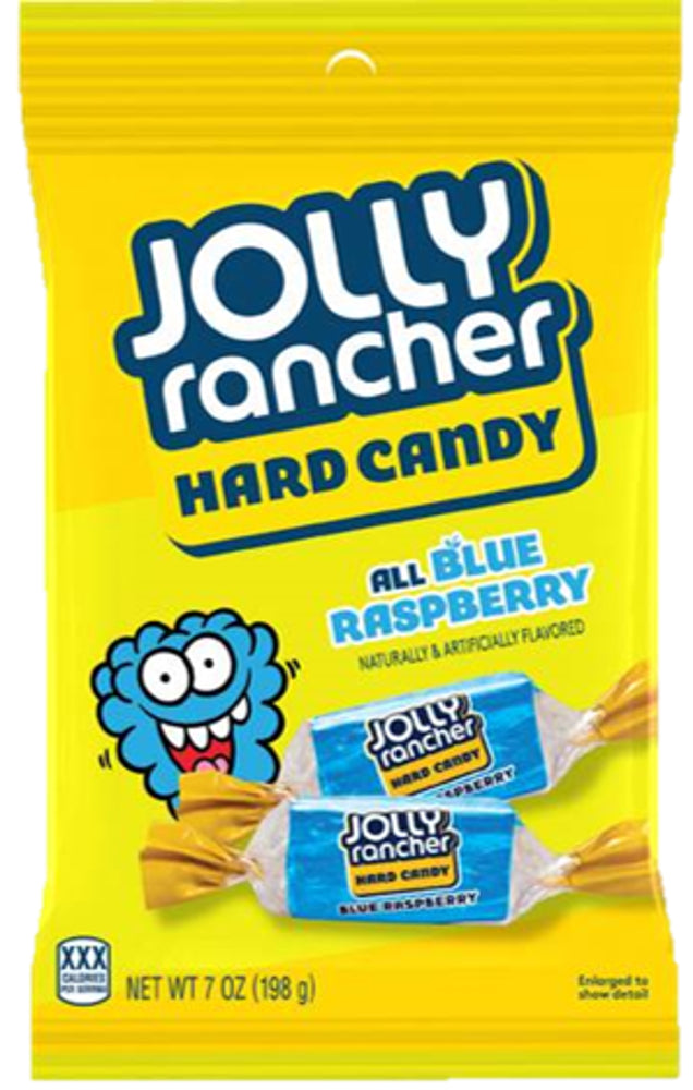 Jolly Rancher Peg Bag Hard Blue Raspberry  7oz 1/12ct