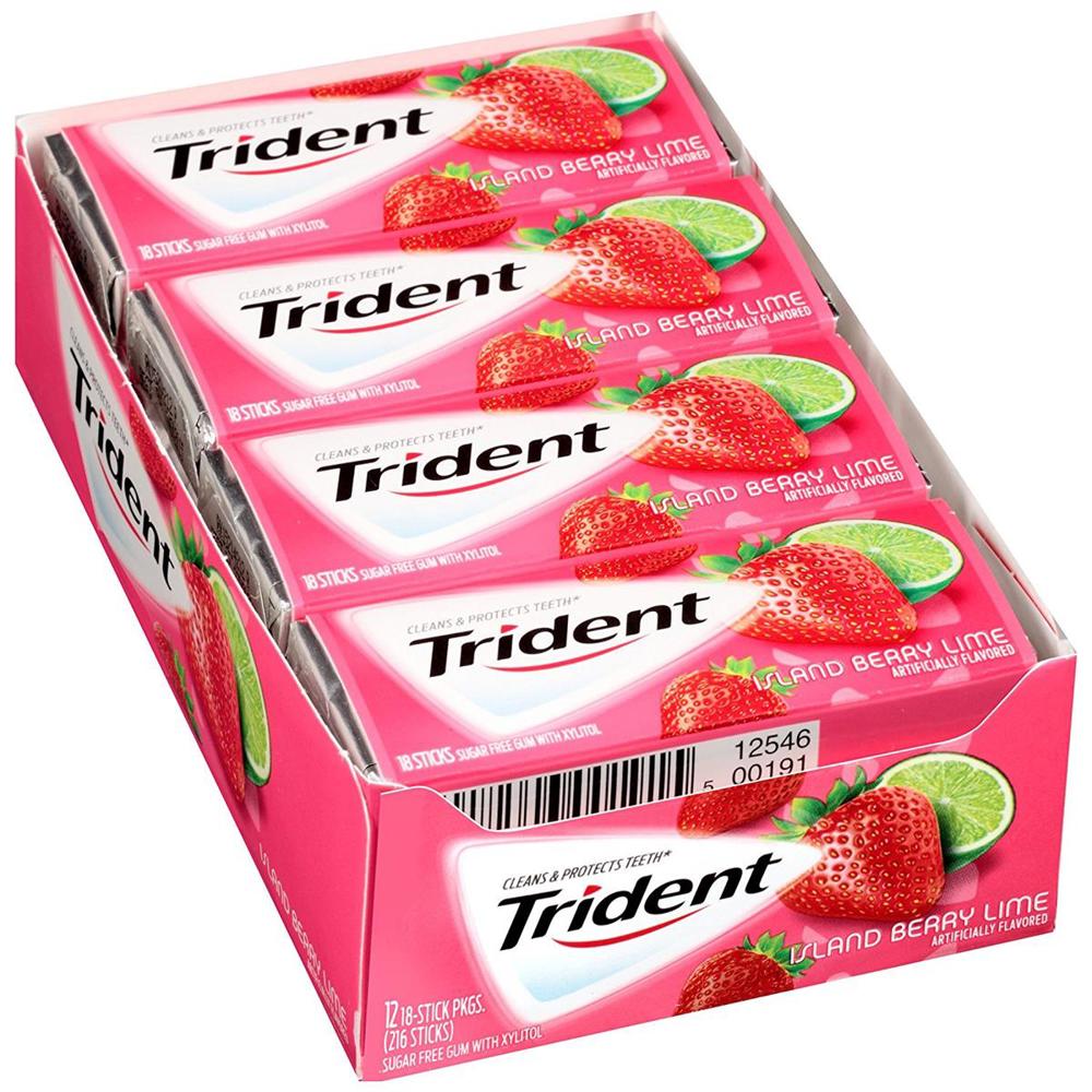 Trident Single 14pc Island Berry Lime 12/12ct 14Piece(s)