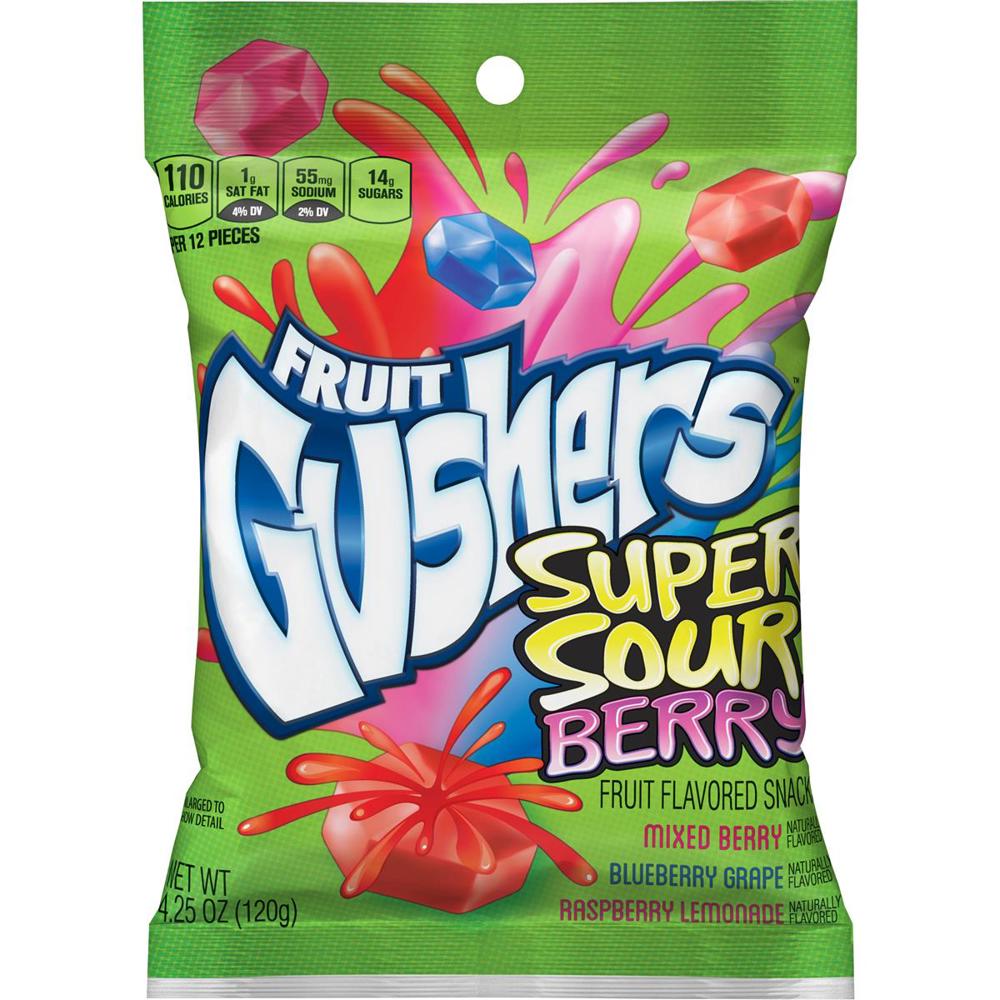 Gen Mills Gushers Super sour Berry  4.25oz 6/8ct