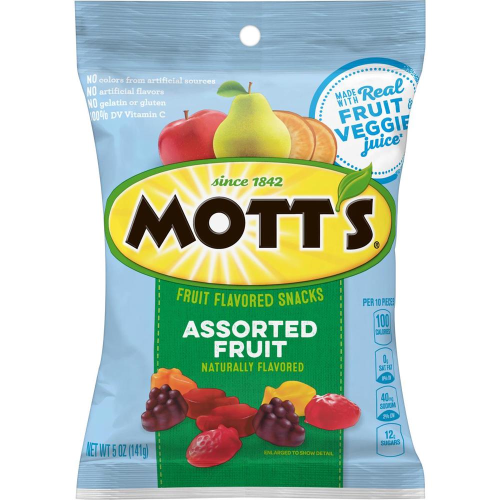 Gen Mills Motts Fruit Snacks Assorted Fruit  5oz 6/8ct