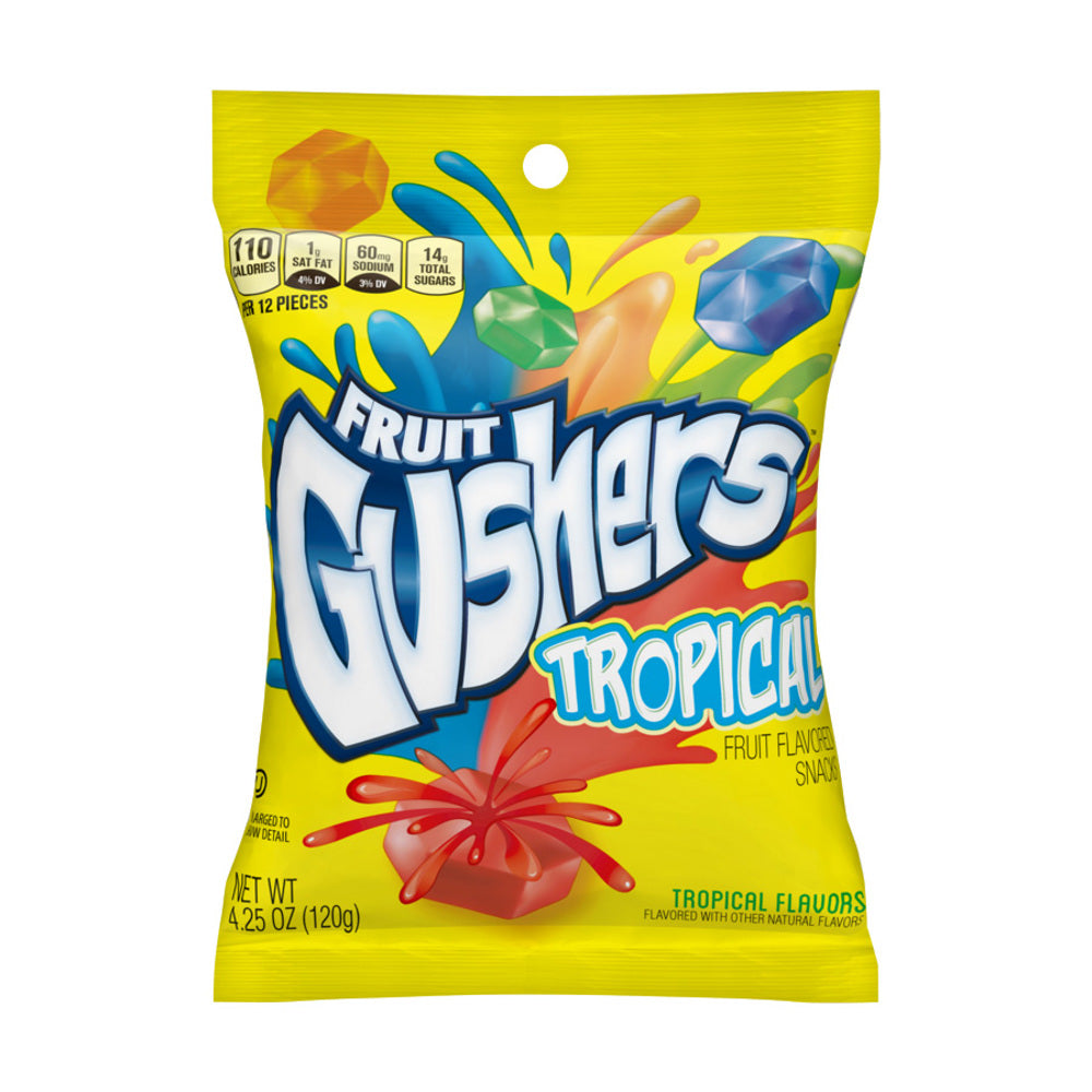 Gen Mills Tropical Gushers 4.25oz  6/8ct