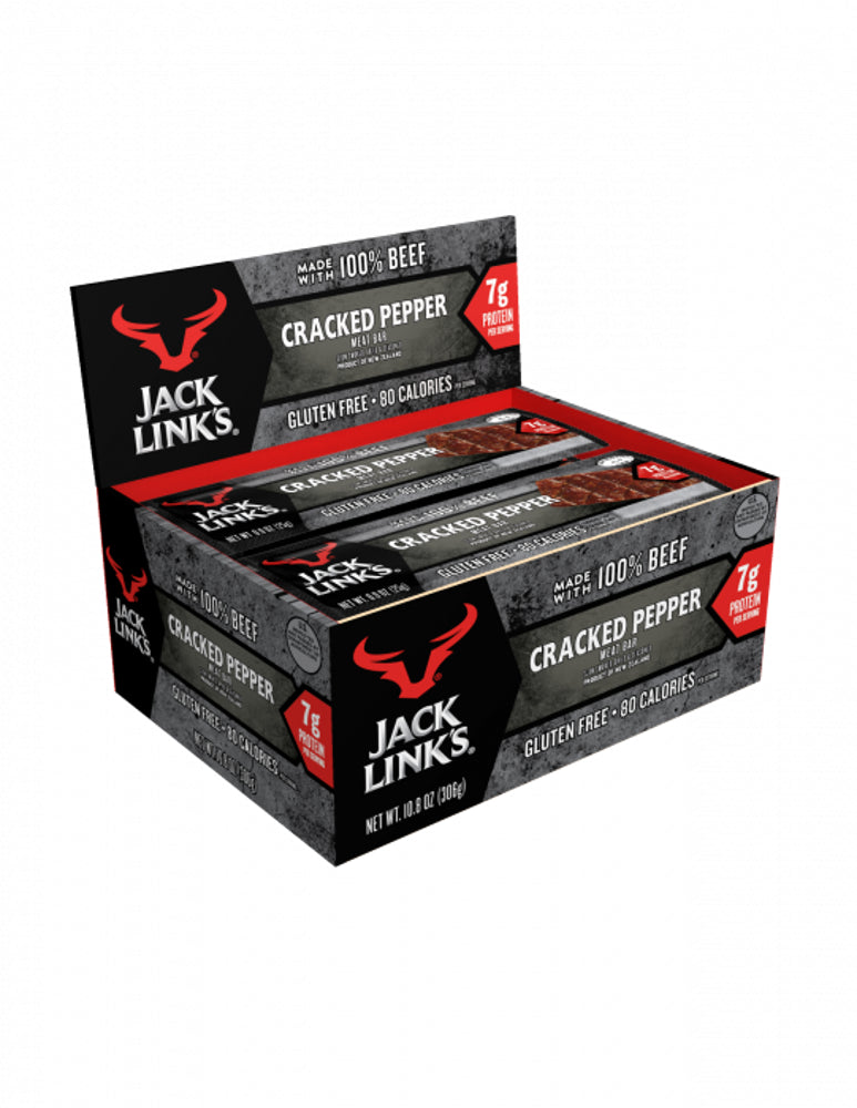 Jack Link's Beef Steak Bar  Pepper  .9oz LD Caddy    8/12 Ct