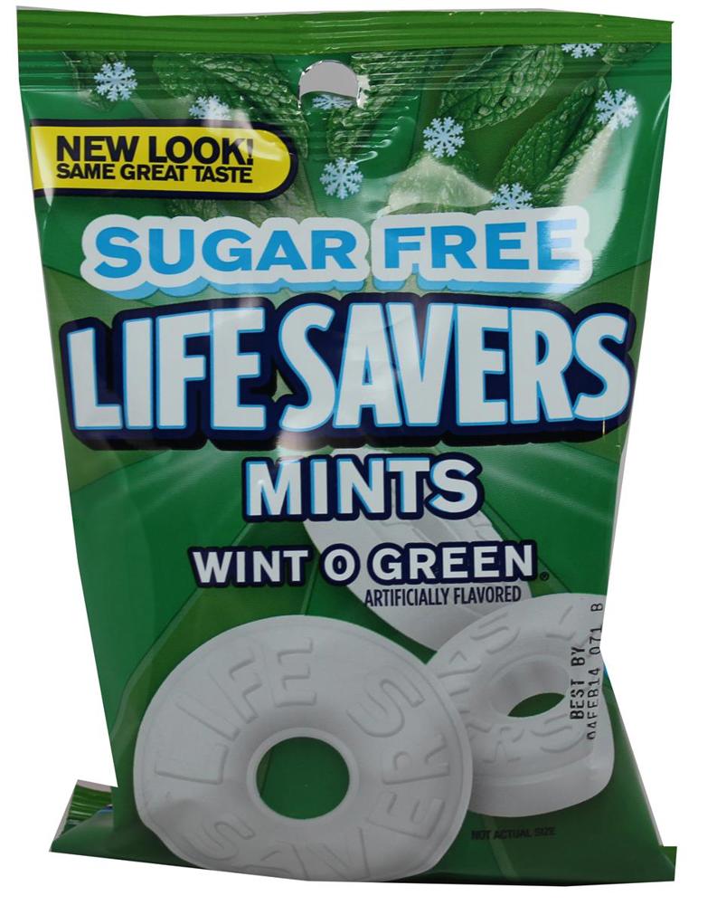 Wrigley Lifesavers Hard Peg Pack Sugar Free Wintogreen 12ct 2.75oz