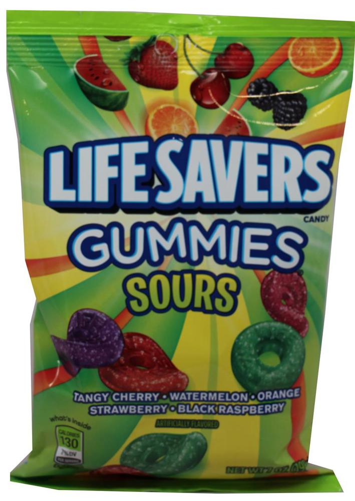 Wrigley Lifesavers Gummies Peg Packs Sours 12ct 7oz