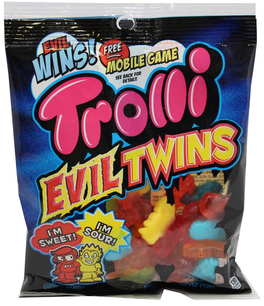 Trolli Peg Evil Twins Sweet & Sour Gummi 12ct 4.25oz