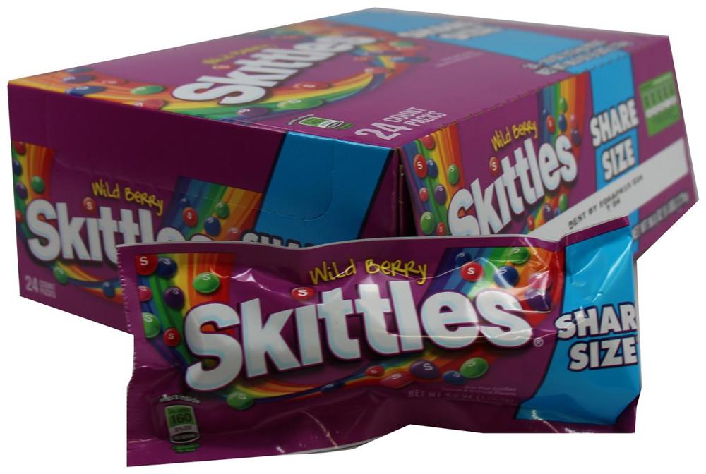 Wrigley King Size Skittles Wildberry Share 6/24ct 4oz