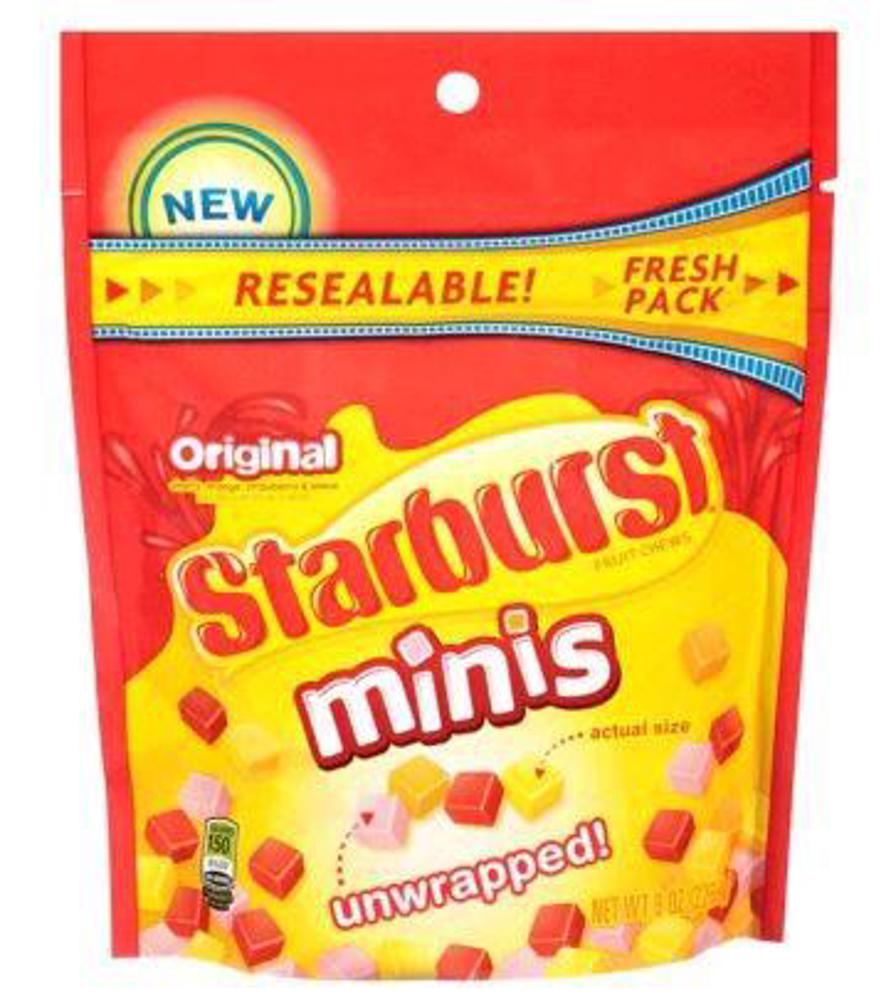 Wrigley Starburst SUB Minis Unwrapped Stand Up Bag 8ct 8oz