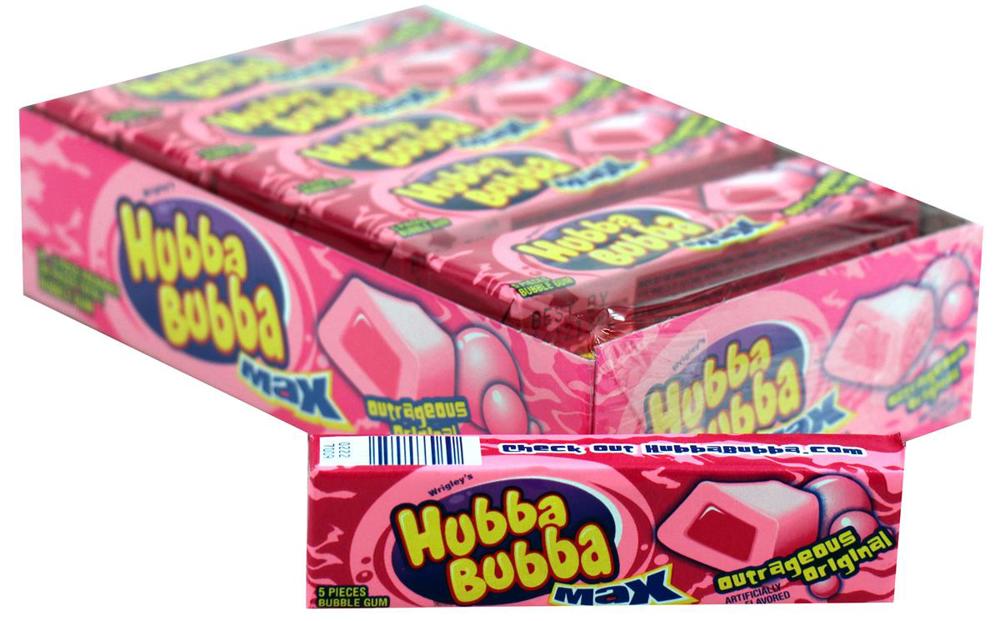 Hubba Bubba Max Gum 5 pc  Original 8/18ct