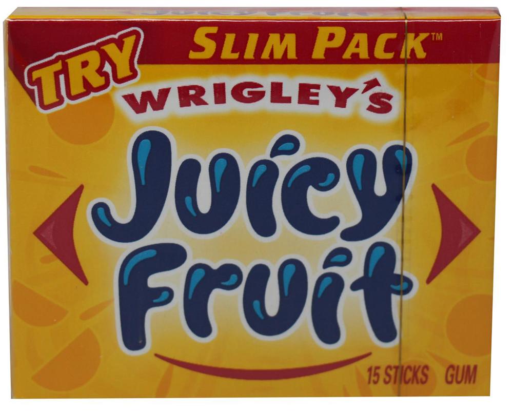 Wrigley Juicy Fruit Slim Pack 15 Stick Original 12/10ct 1.43oz